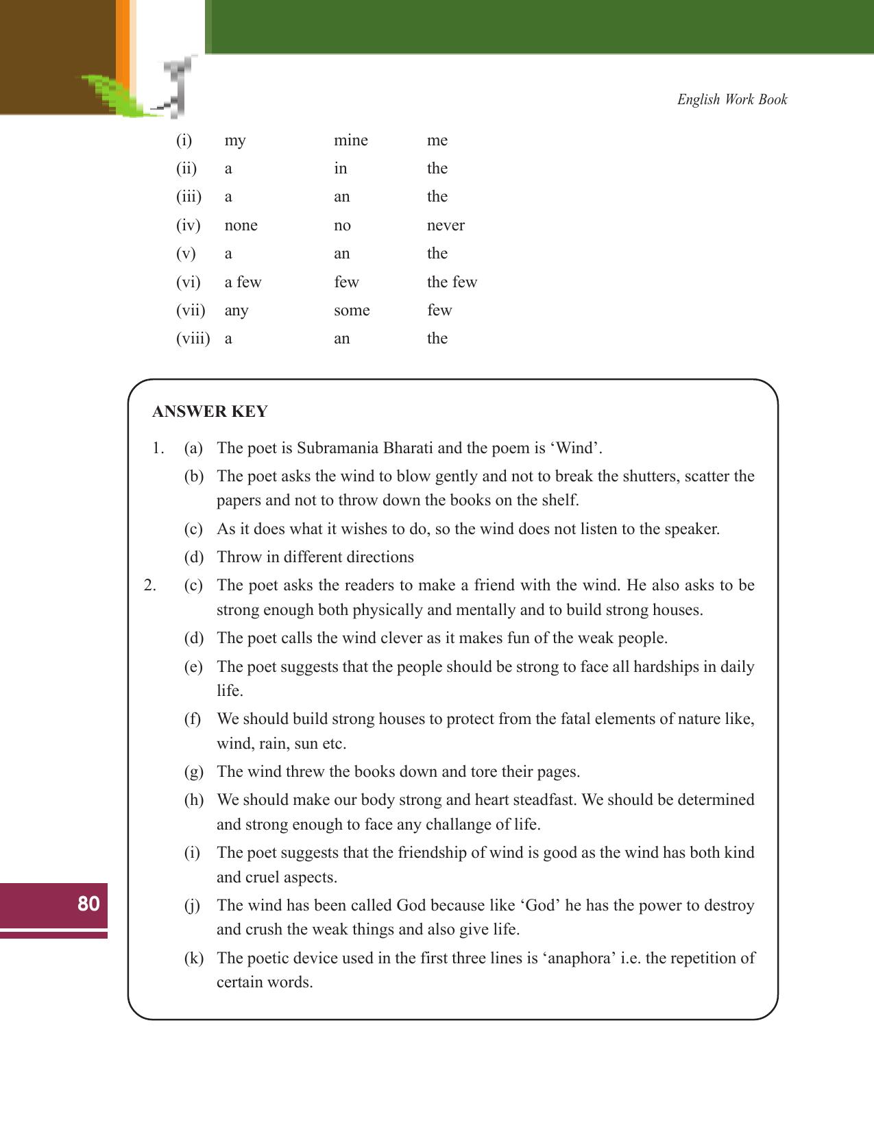 Tripura Board Class 9 English Workbooks - Page 80