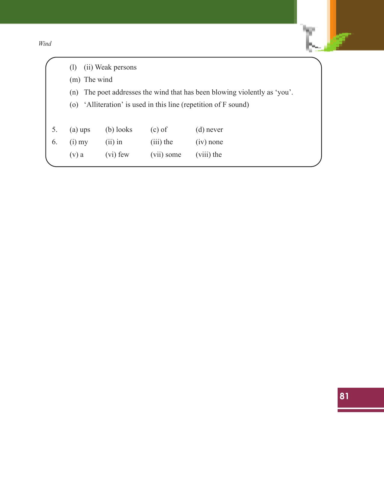 Tripura Board Class 9 English Workbooks - Page 81