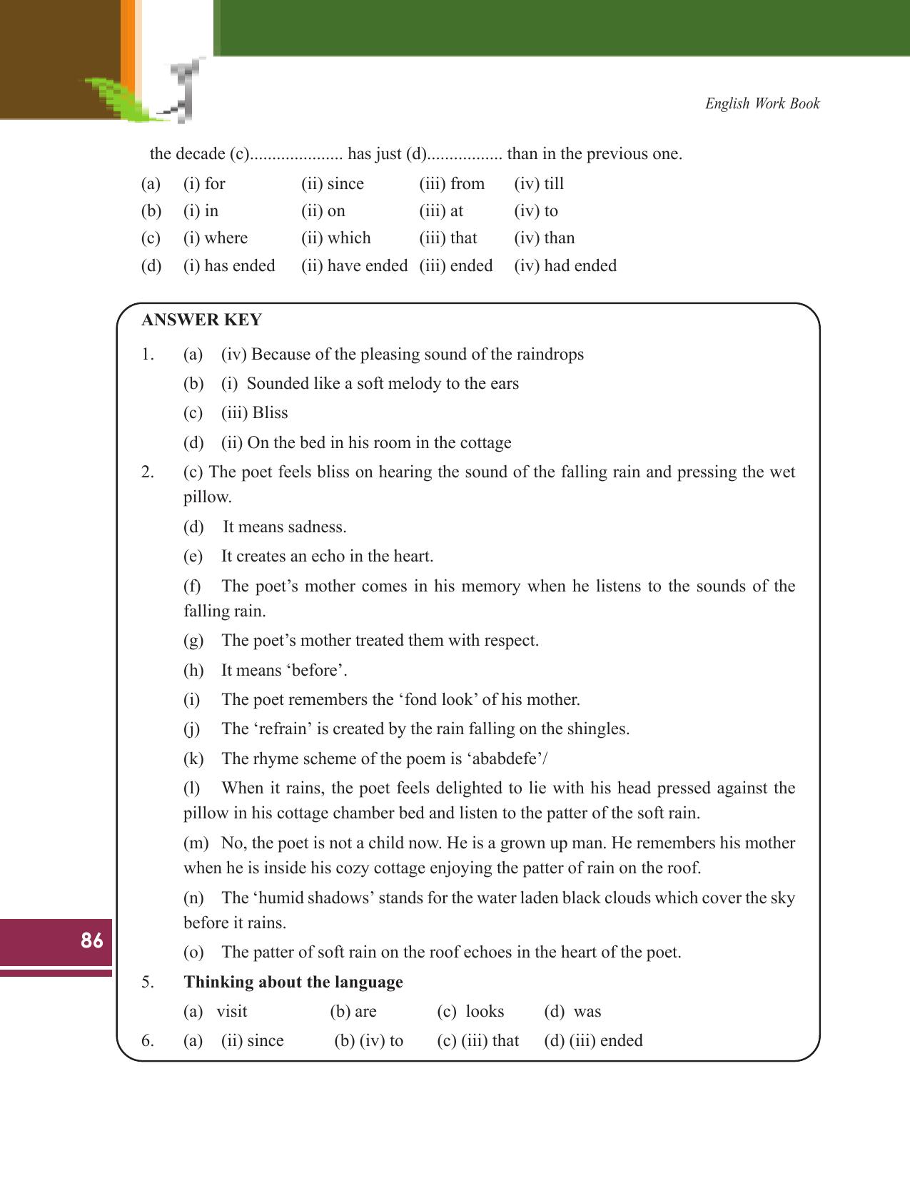 Tripura Board Class 9 English Workbooks - Page 86