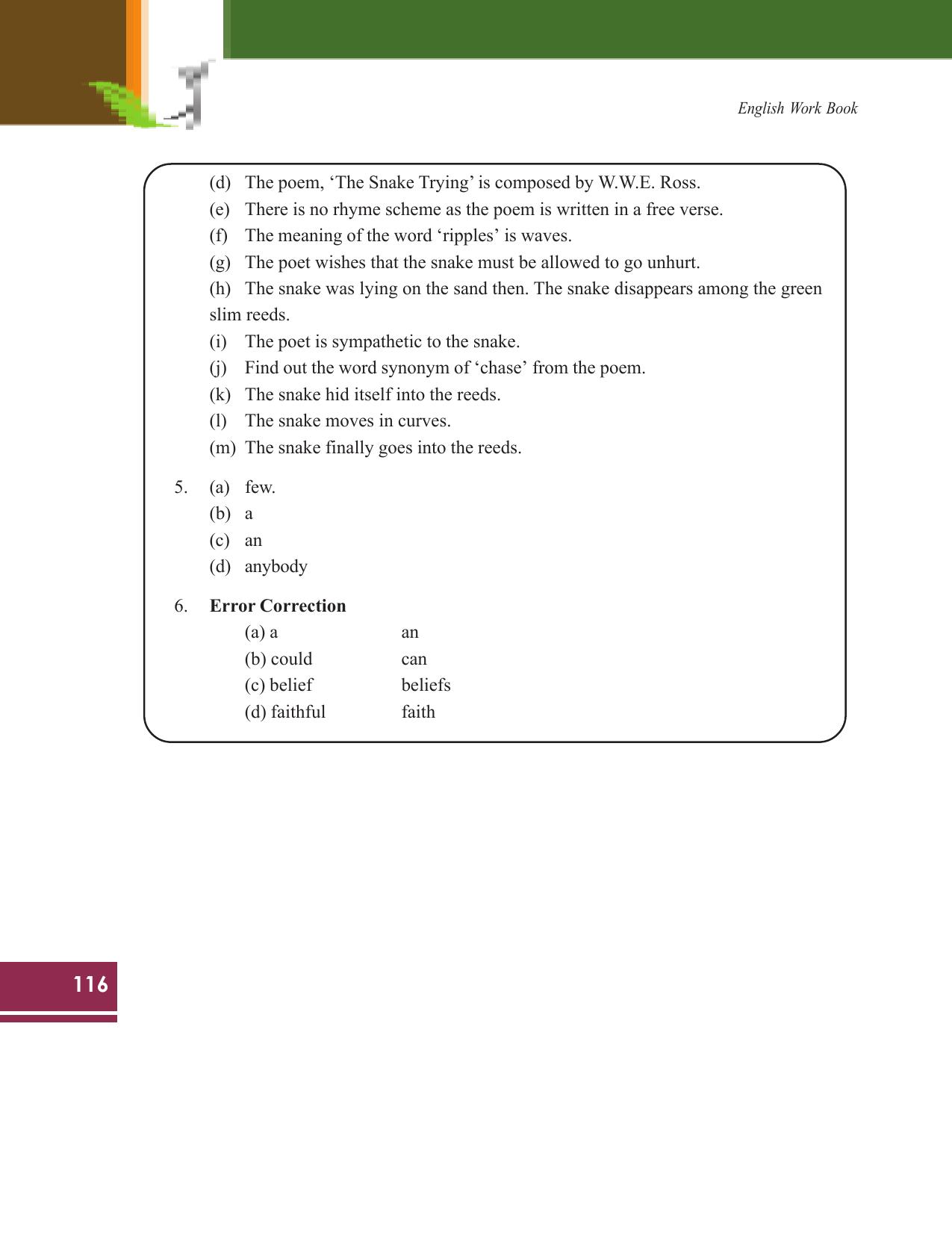 Tripura Board Class 9 English Workbooks - Page 116