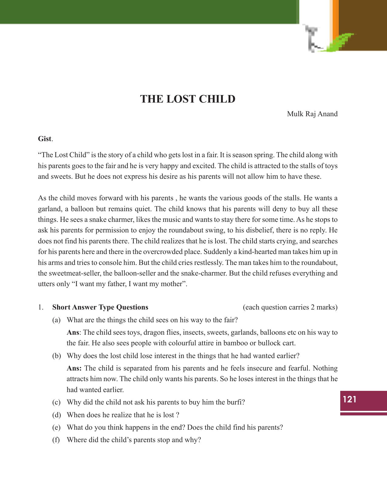 Tripura Board Class 9 English Workbooks - Page 121