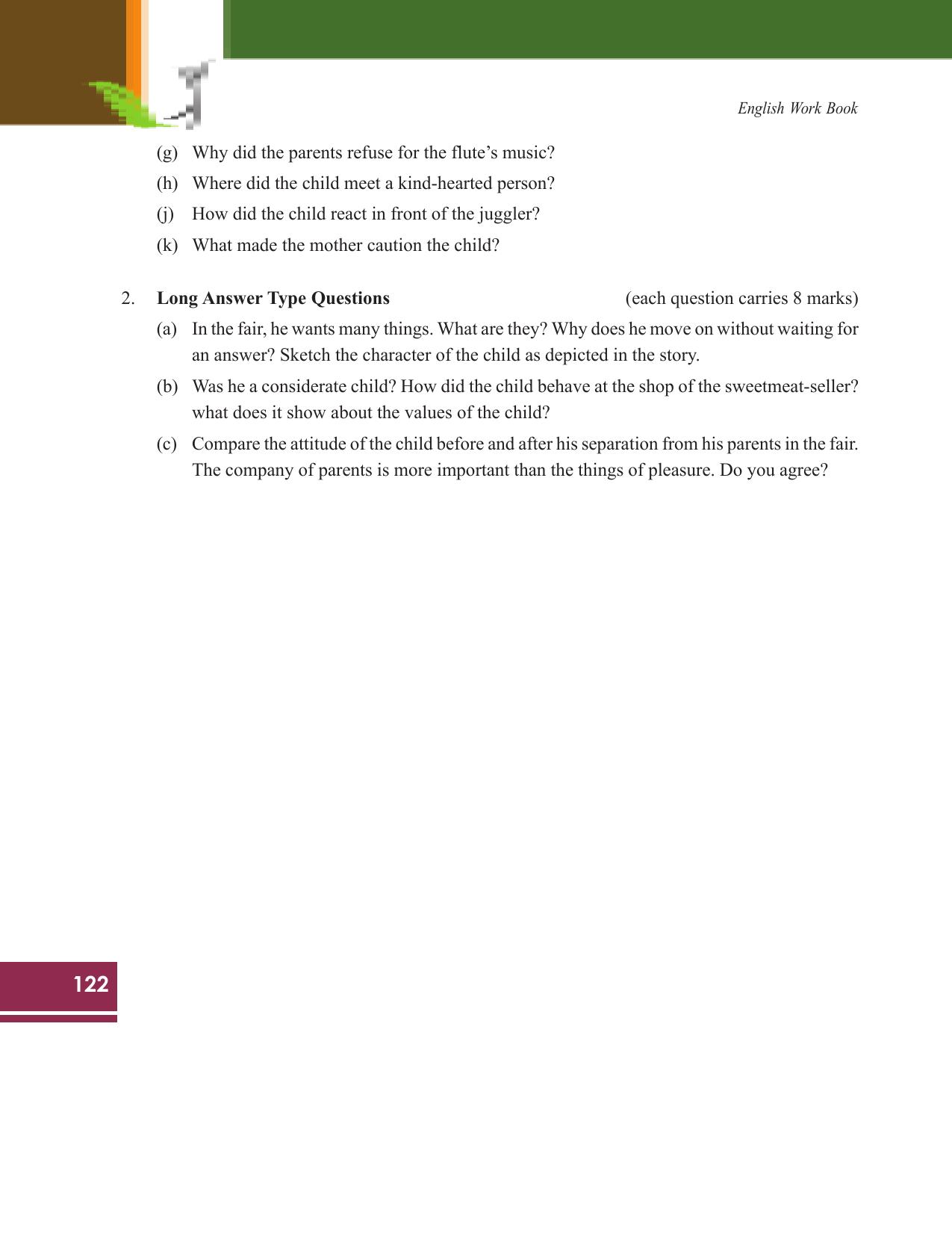 Tripura Board Class 9 English Workbooks - Page 122