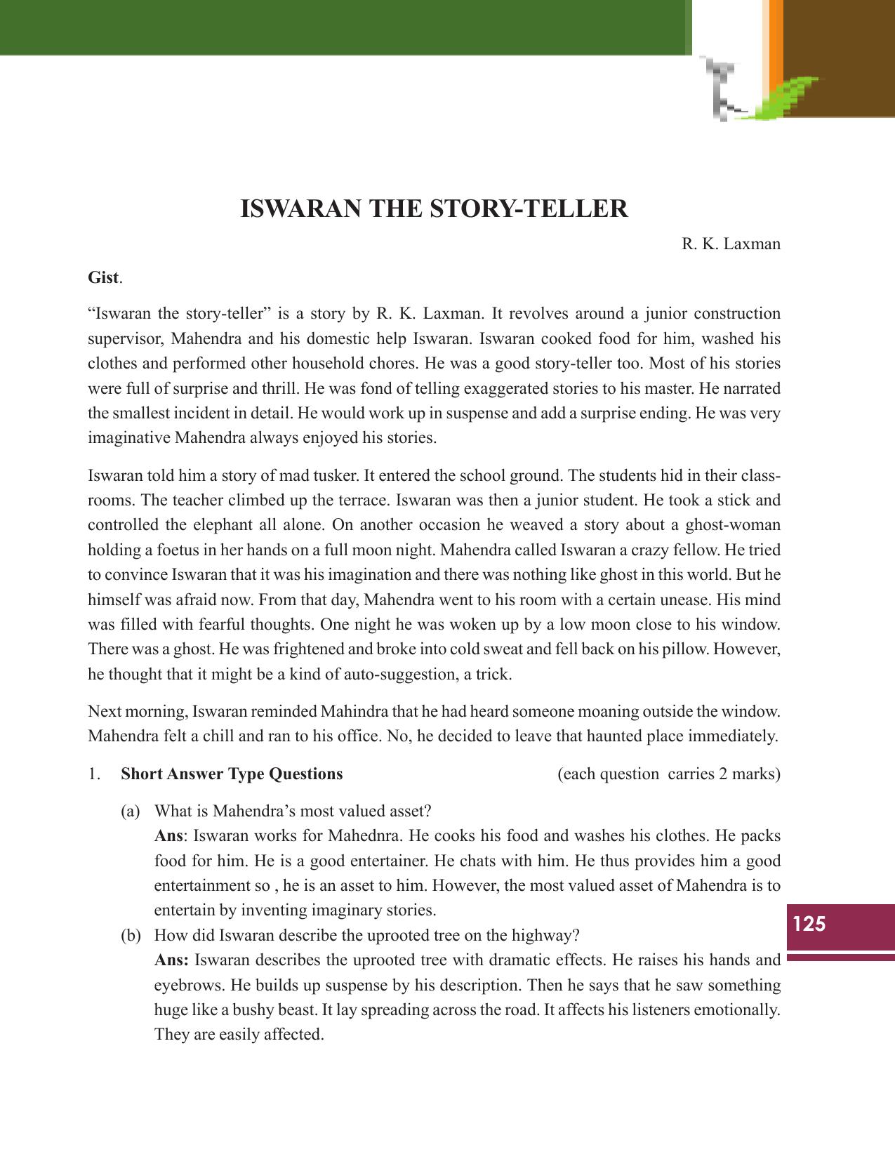 Tripura Board Class 9 English Workbooks - Page 125
