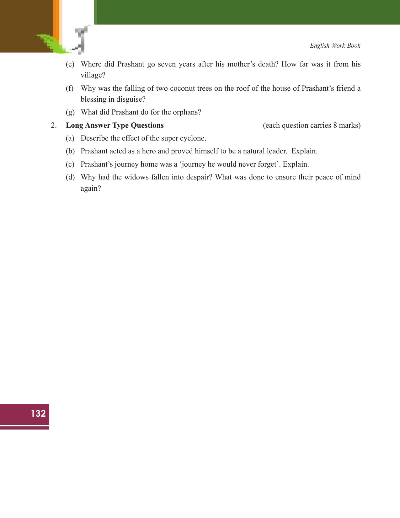 Tripura Board Class 9 English Workbooks - Page 132
