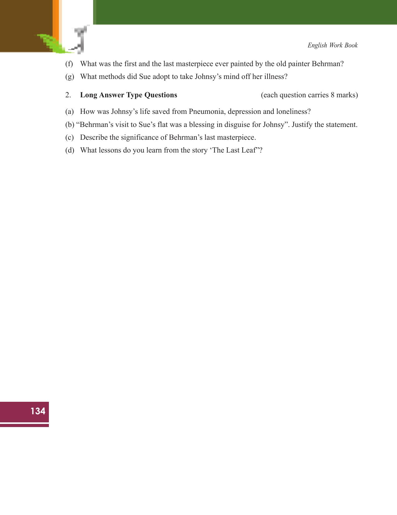 Tripura Board Class 9 English Workbooks - Page 134