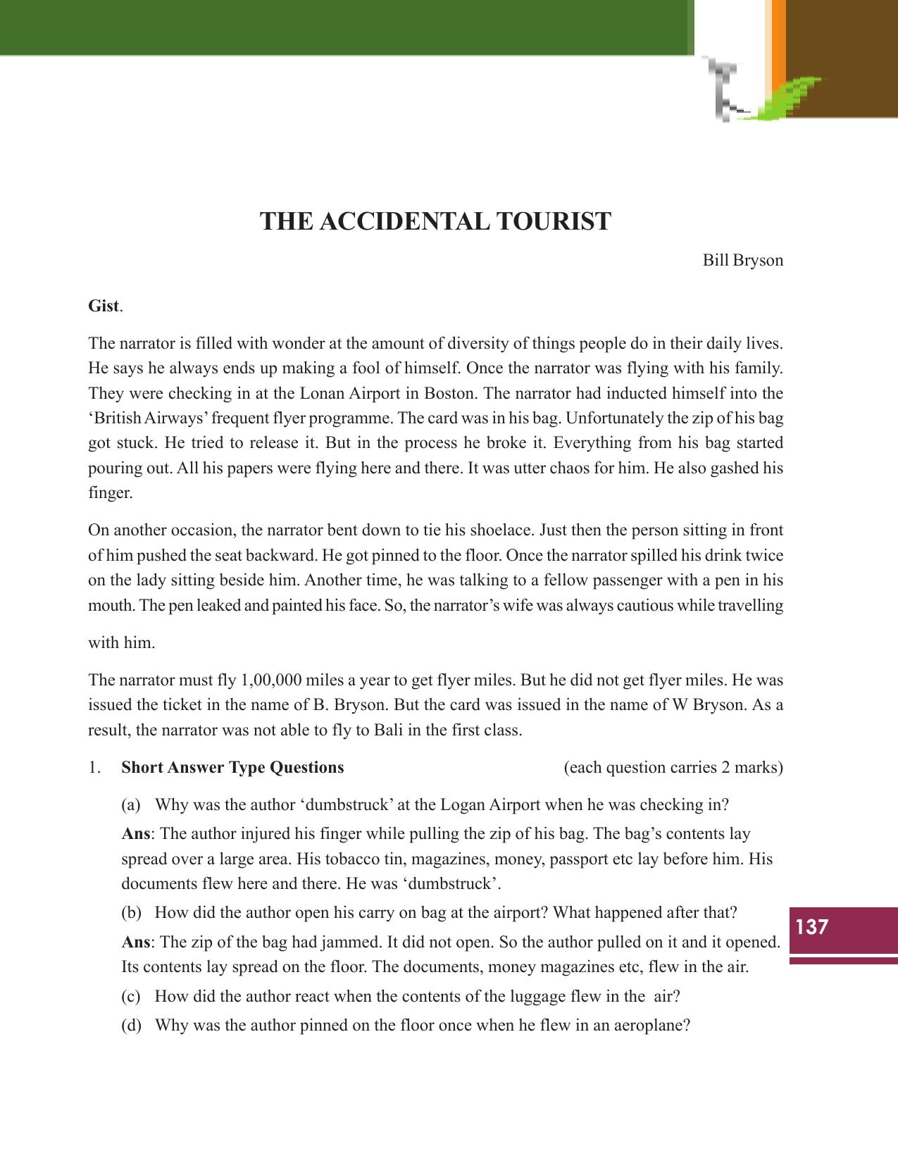 Tripura Board Class 9 English Workbooks - Page 137