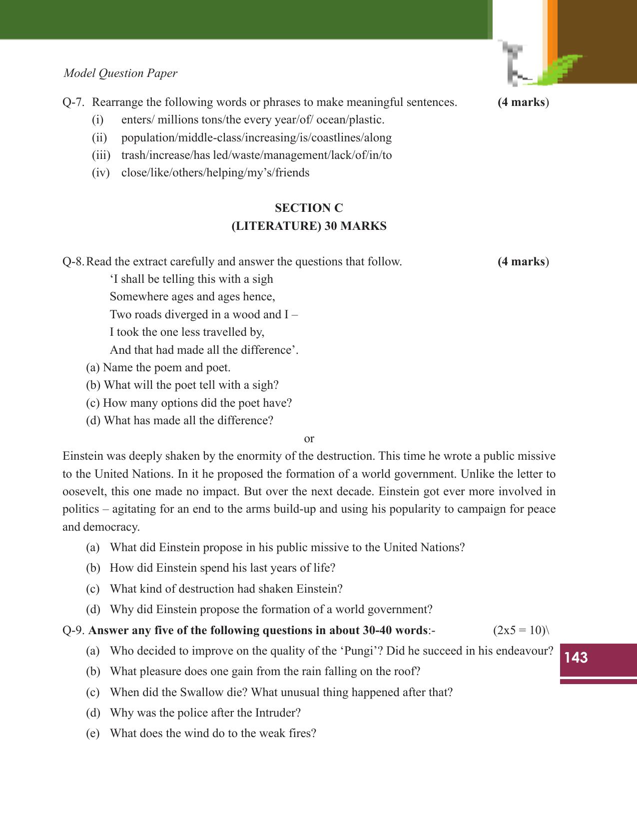 Tripura Board Class 9 English Workbooks - Page 143
