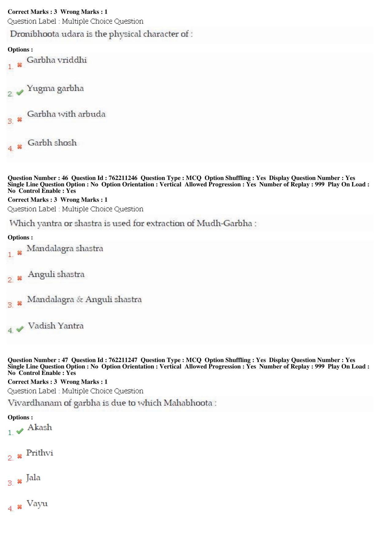 BHU RET Prasuti Tantra 2019 Question Paper  - Page 24