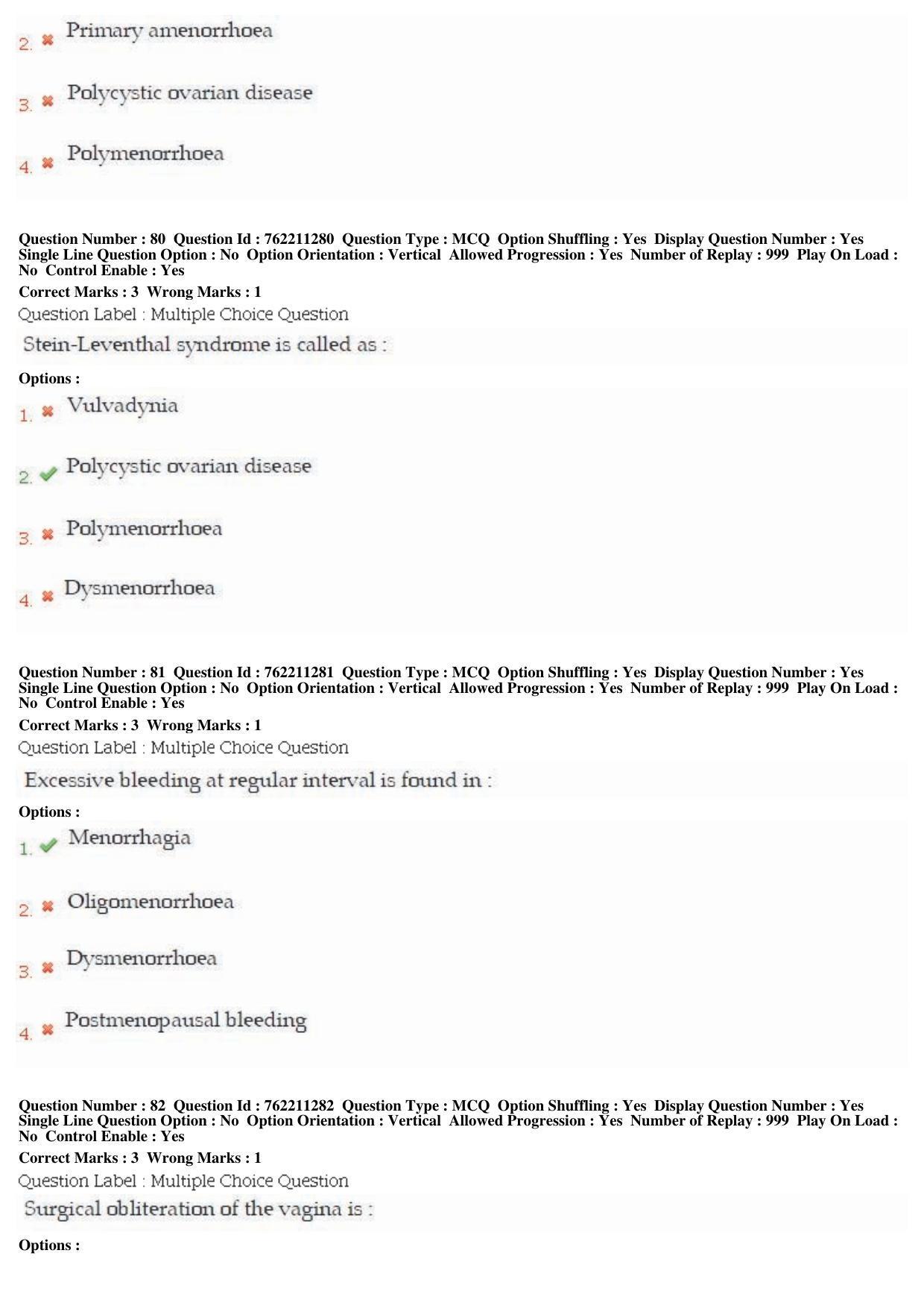 BHU RET Prasuti Tantra 2019 Question Paper  - Page 36