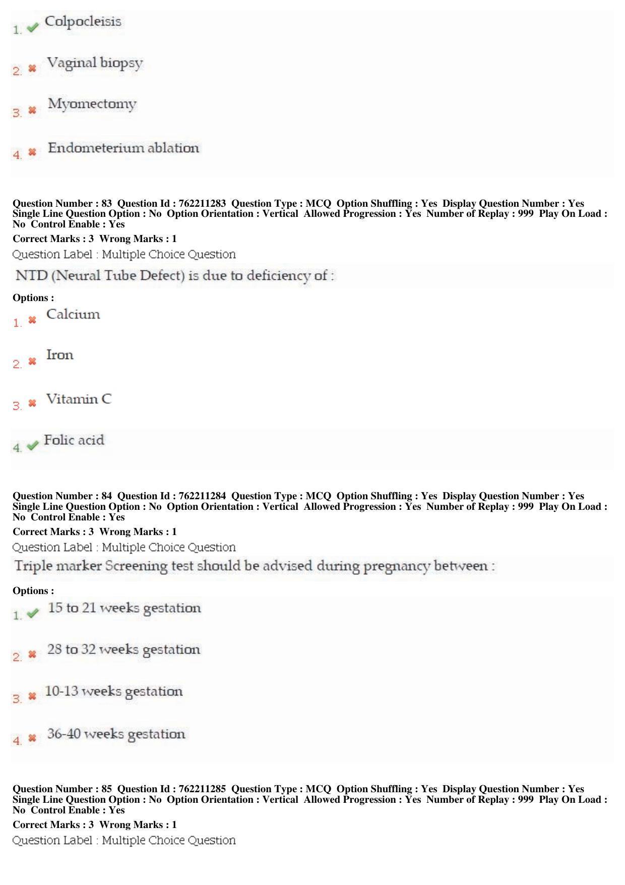 BHU RET Prasuti Tantra 2019 Question Paper  - Page 37