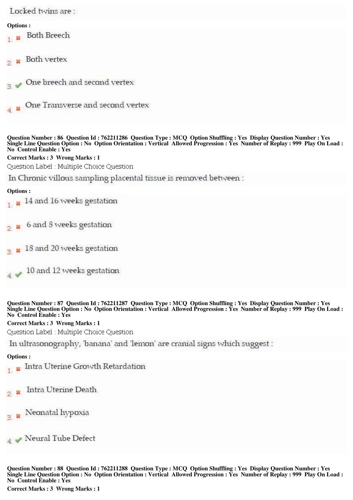 BHU RET Prasuti Tantra 2019 Question Paper  - Page 38