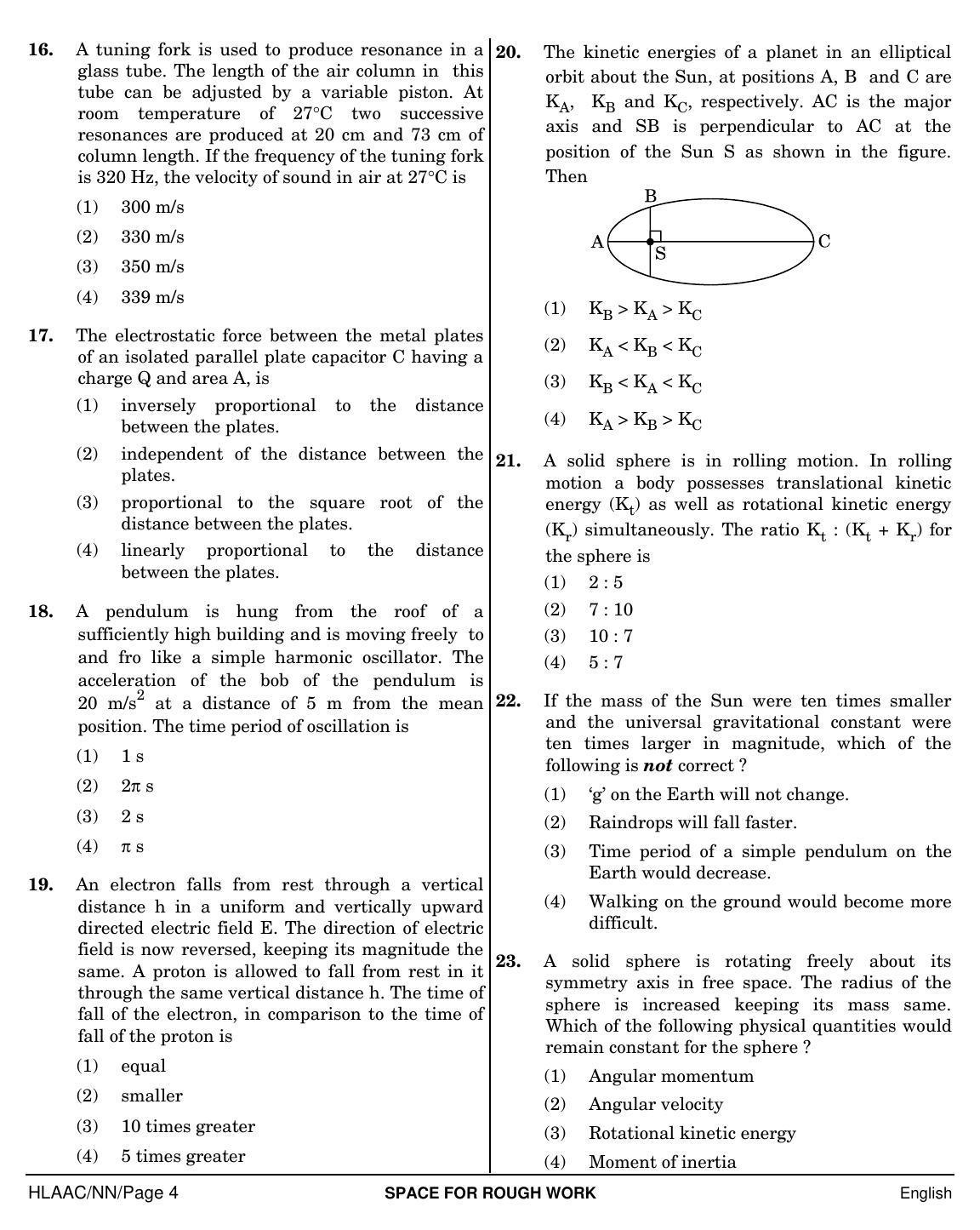 NEET English NN 2019 Question Paper - Page 4