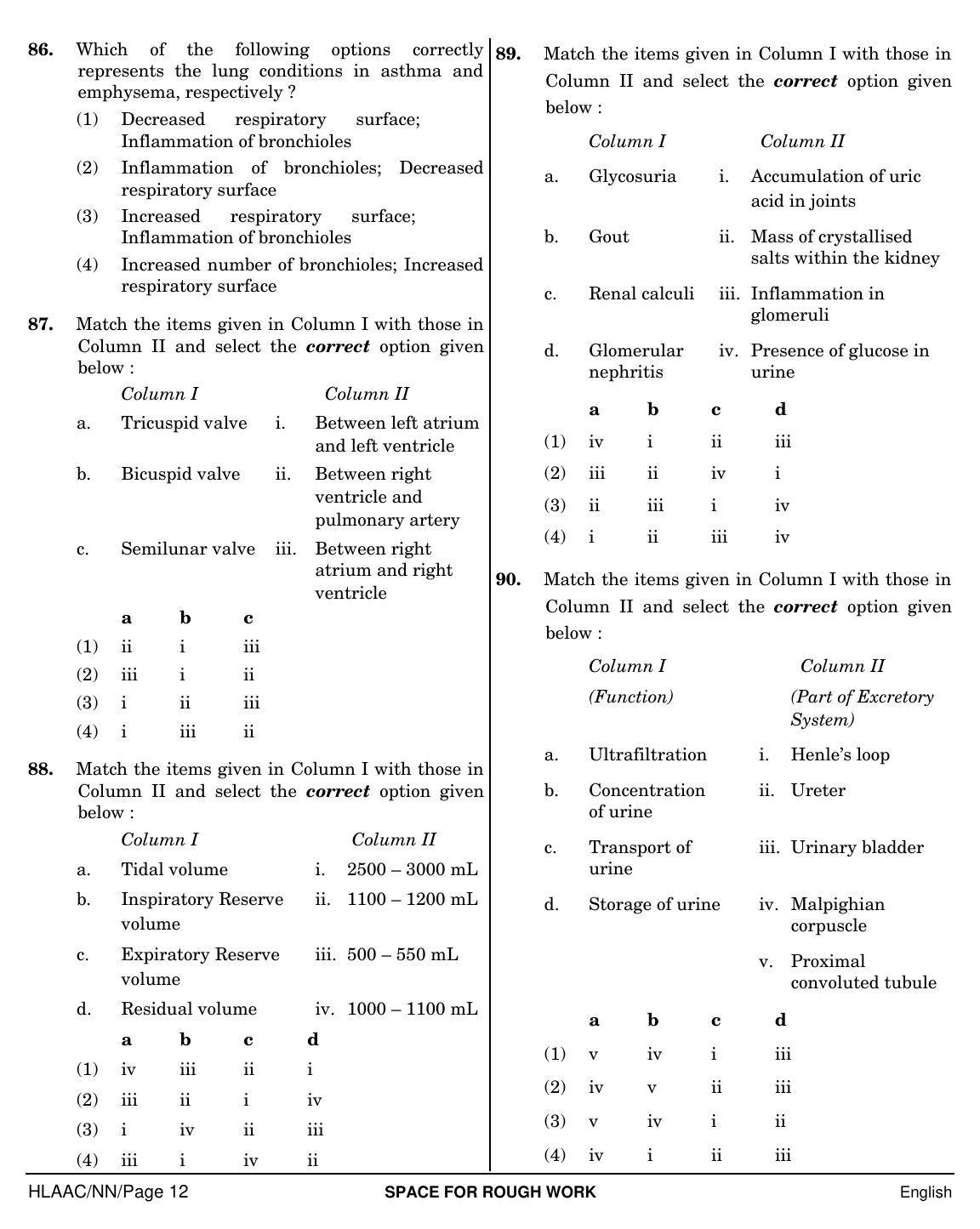 NEET English NN 2019 Question Paper - Page 12