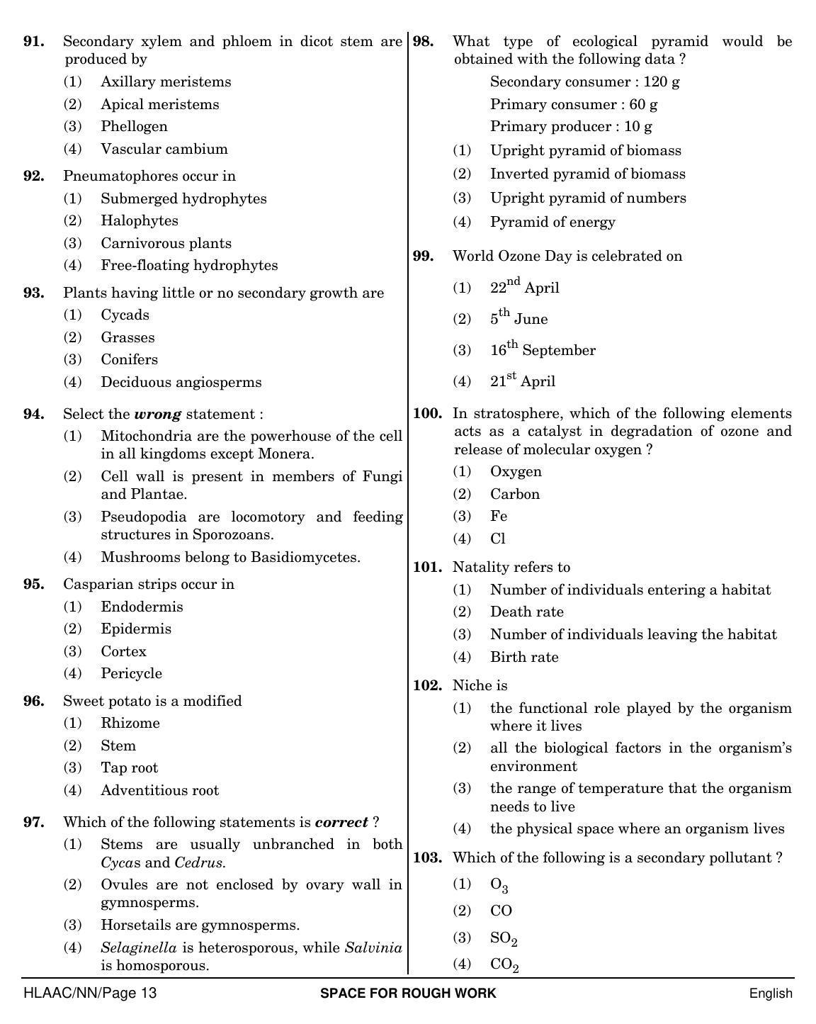 NEET English NN 2019 Question Paper - Page 13
