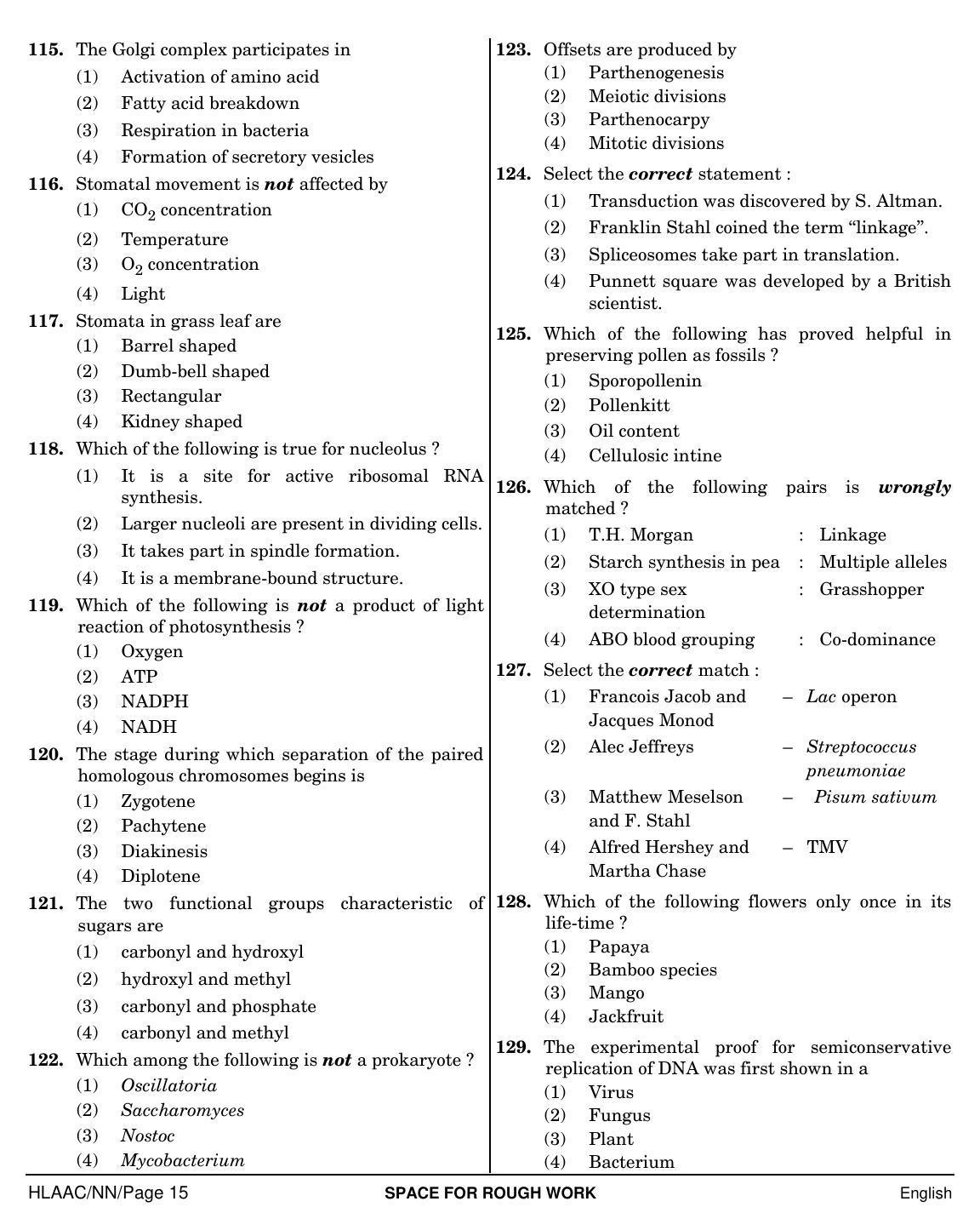 NEET English NN 2019 Question Paper - Page 15