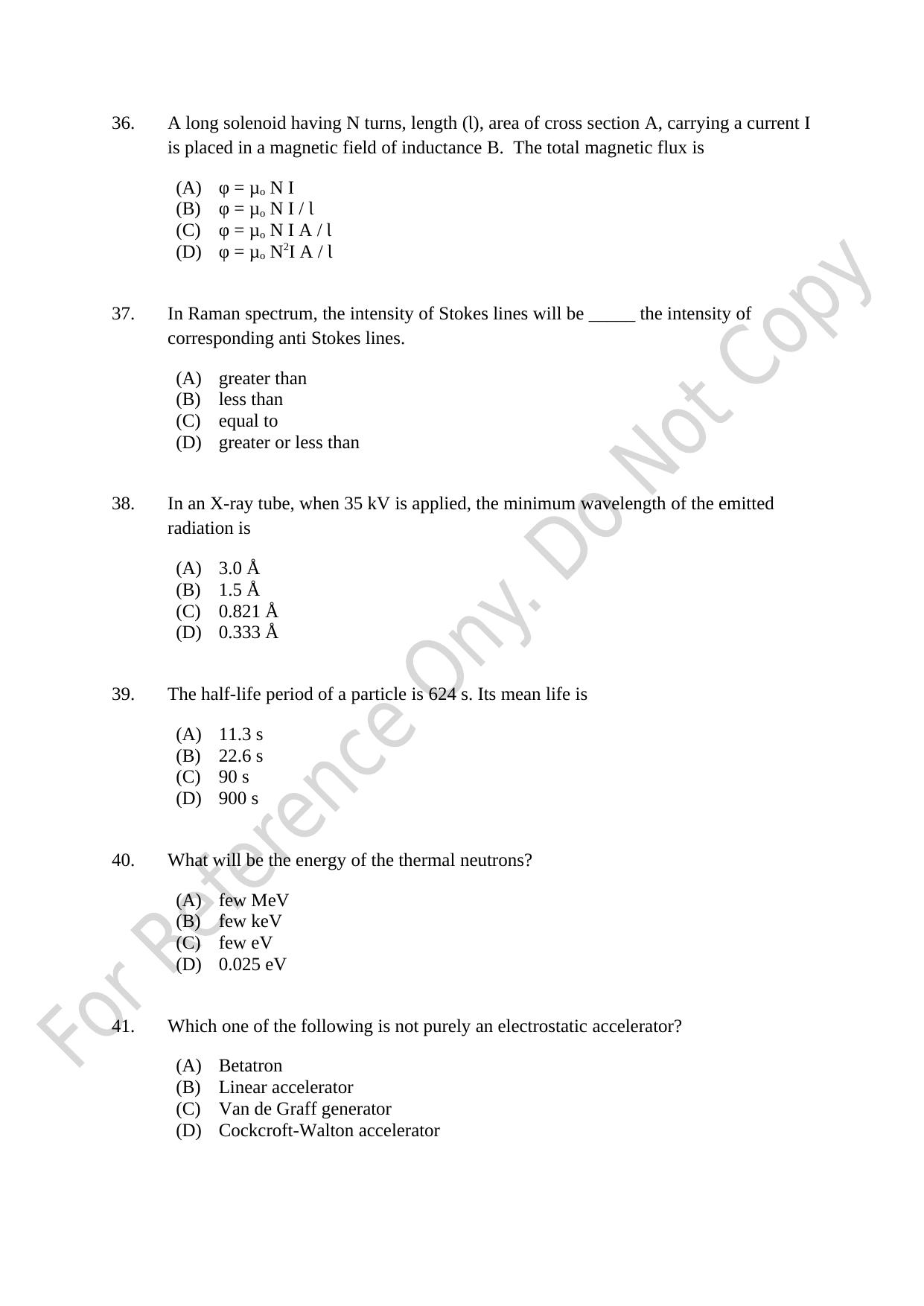CUSAT CAT 2021 B.Tech Shift I Question Paper - Page 8