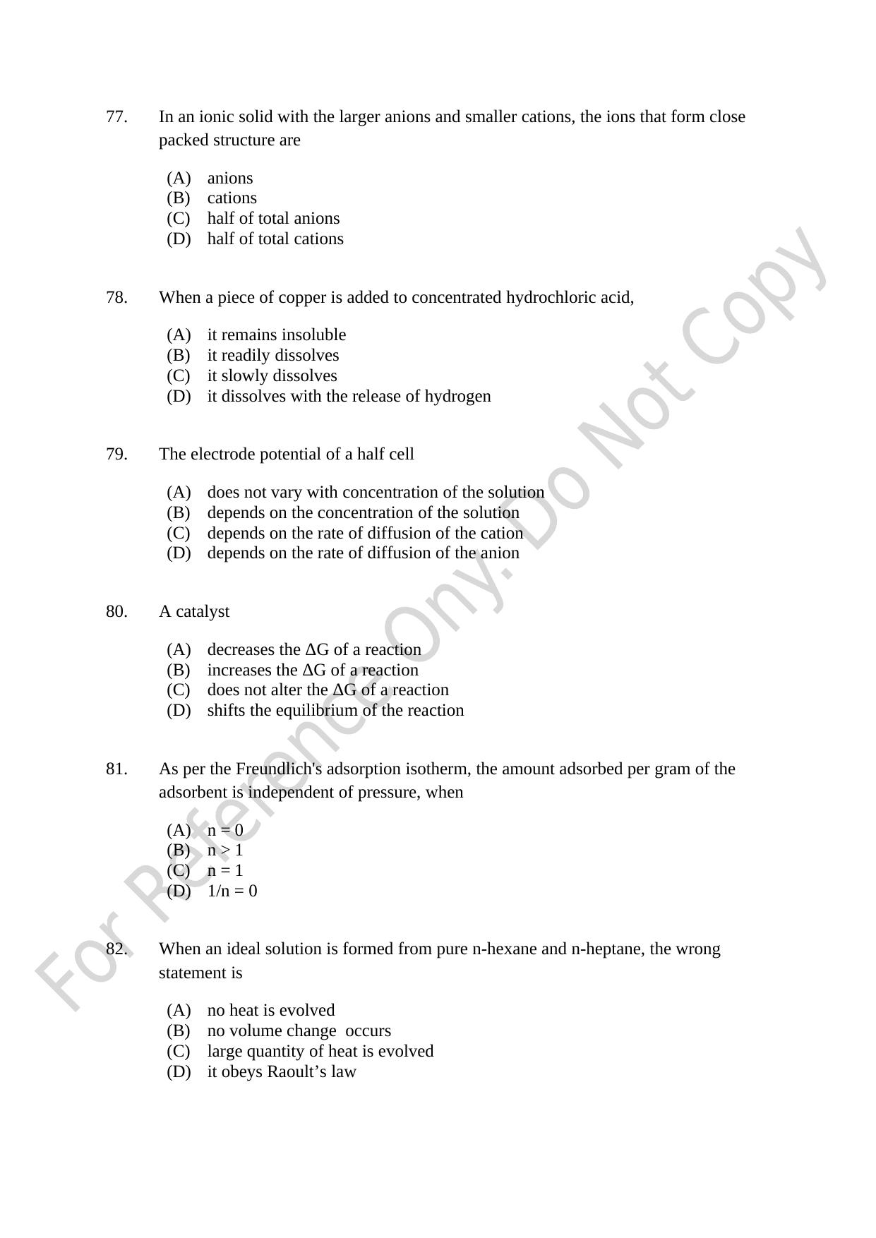 CUSAT CAT 2021 B.Tech Shift I Question Paper - Page 15
