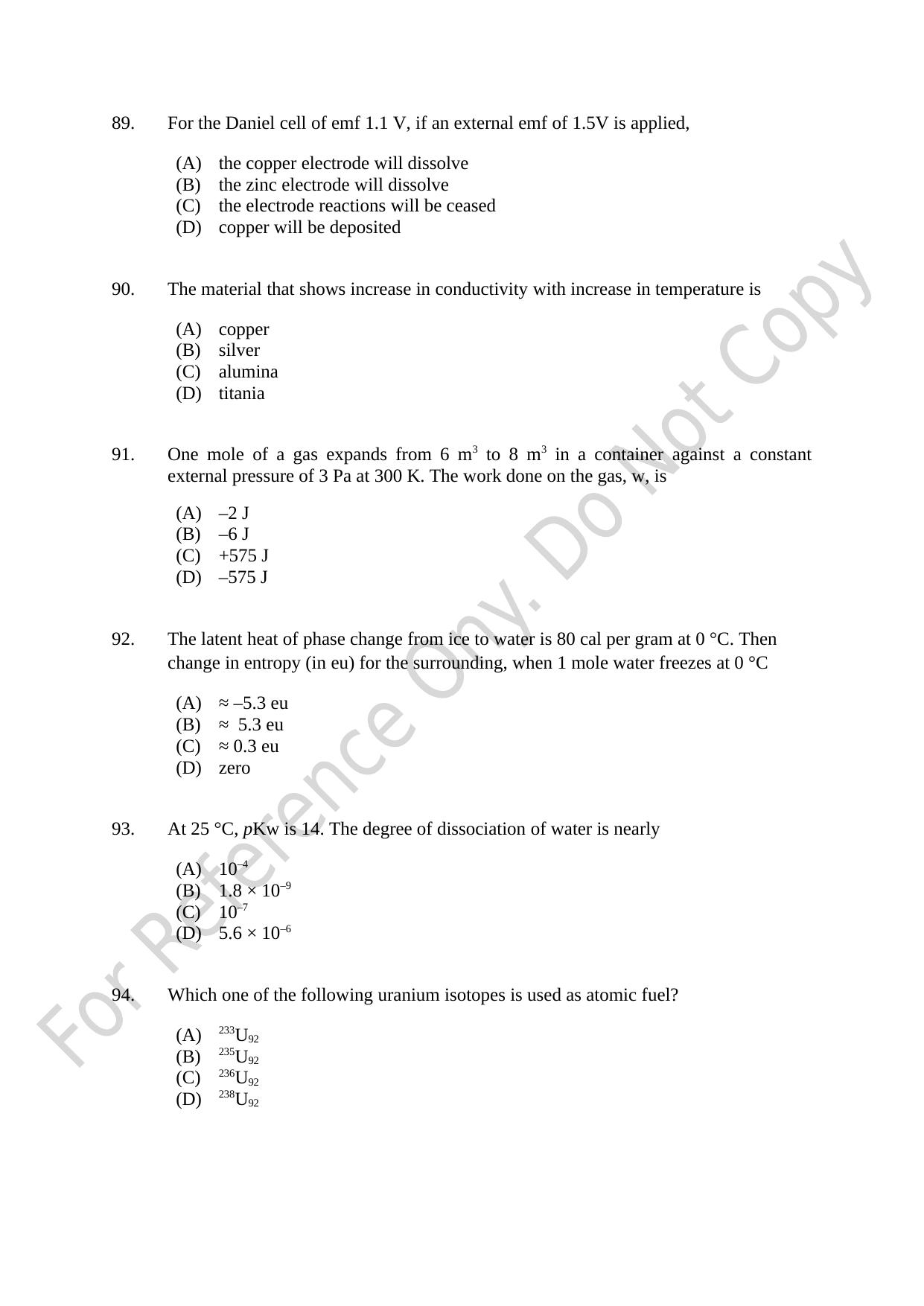 CUSAT CAT 2021 B.Tech Shift I Question Paper - Page 17