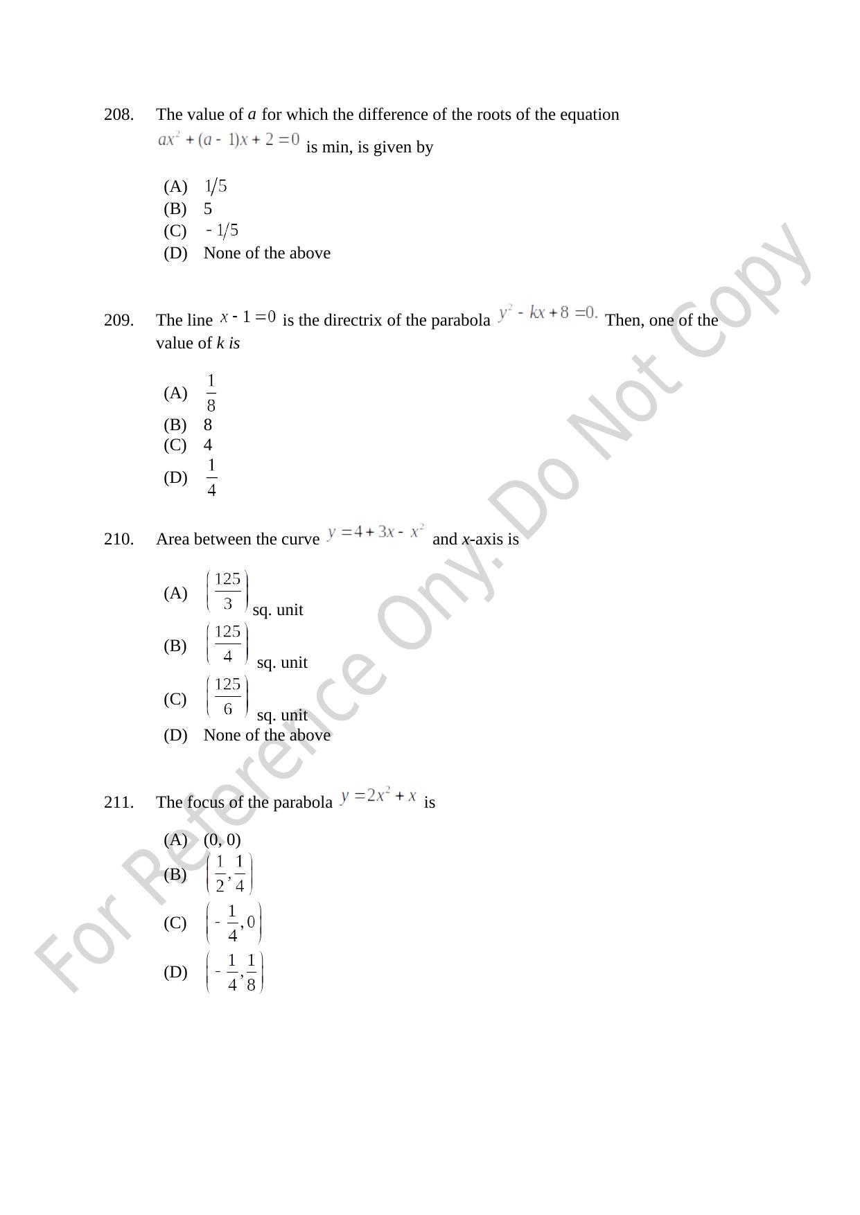 CUSAT CAT 2021 B.Tech Shift I Question Paper - Page 45