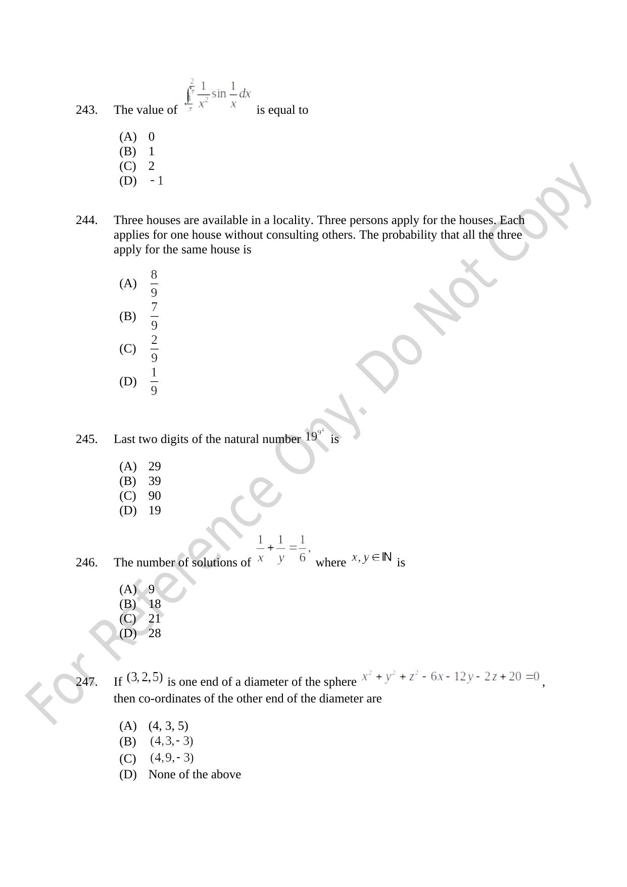 CUSAT CAT 2021 B.Tech Shift I Question Paper - Page 53