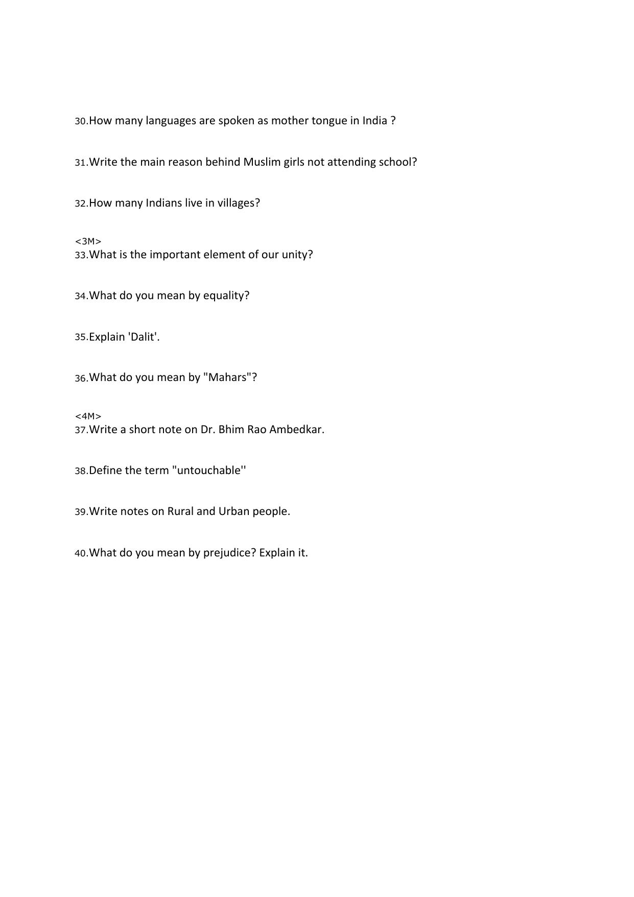 CBSE Worksheets for Class 6 Social Science Diversity and Discrimination Assignment - Page 4