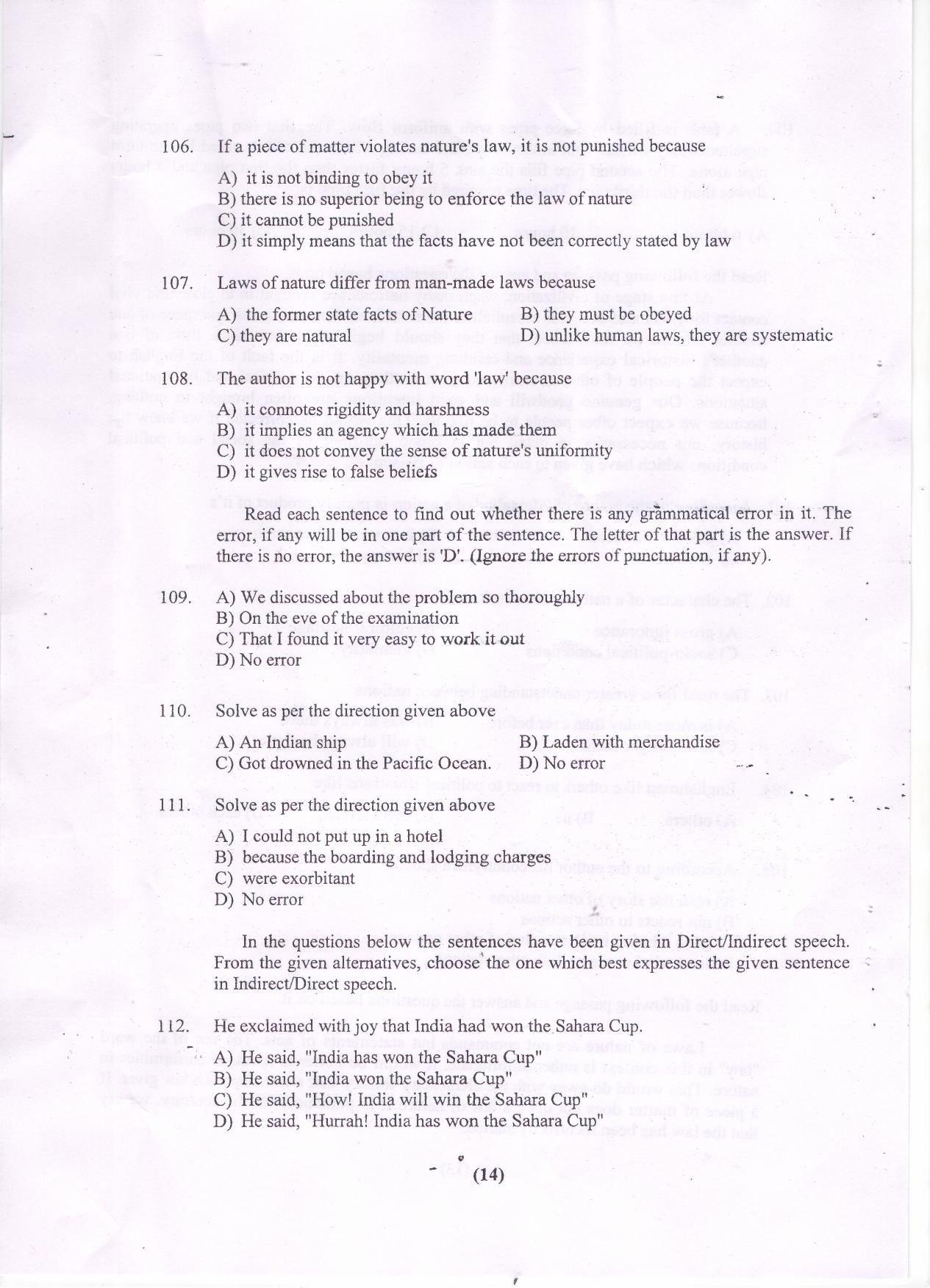PU MET 2017 Question Booklet with Key - Page 15