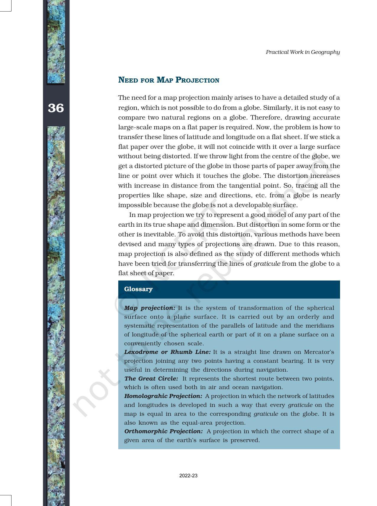 NCERT Book for Class 11 Geography (Part-III) Chapter 4 Map Projections - Page 2