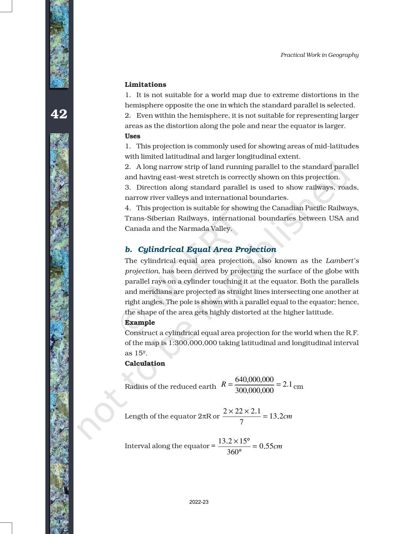 NCERT Book for Class 11 Geography (Part-III) Chapter 4 Map Projections - Page 8