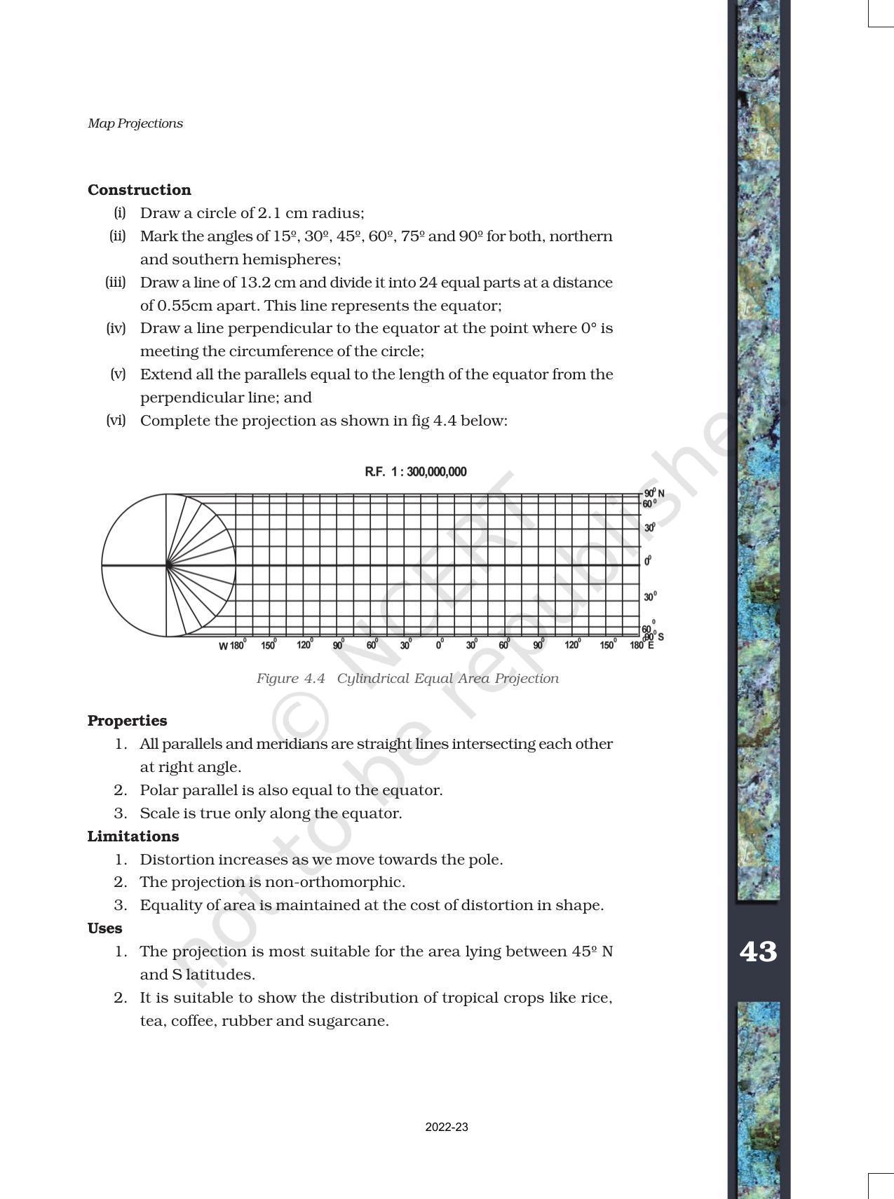 NCERT Book for Class 11 Geography (Part-III) Chapter 4 Map Projections - Page 9