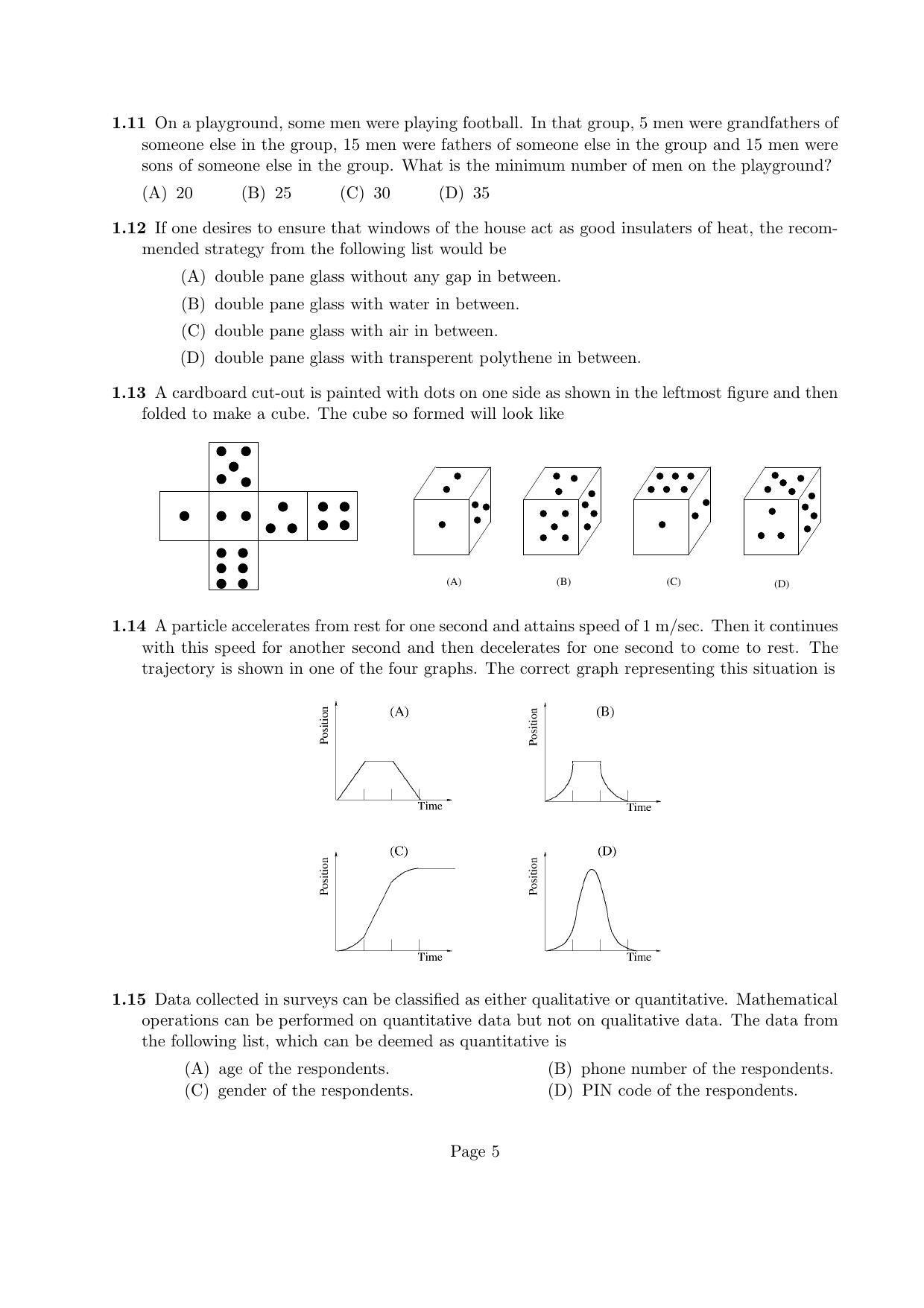 LPU NEST Question Papers 2015 SET A - Page 5