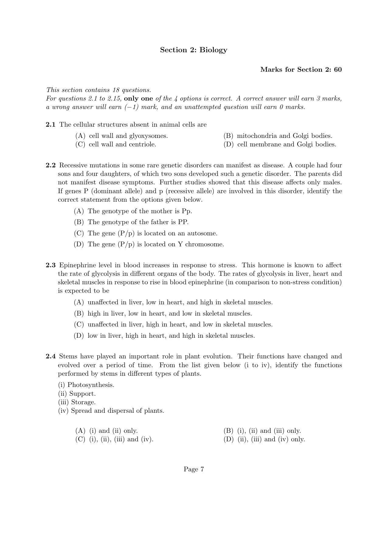 LPU NEST Question Papers 2015 SET A - Page 7