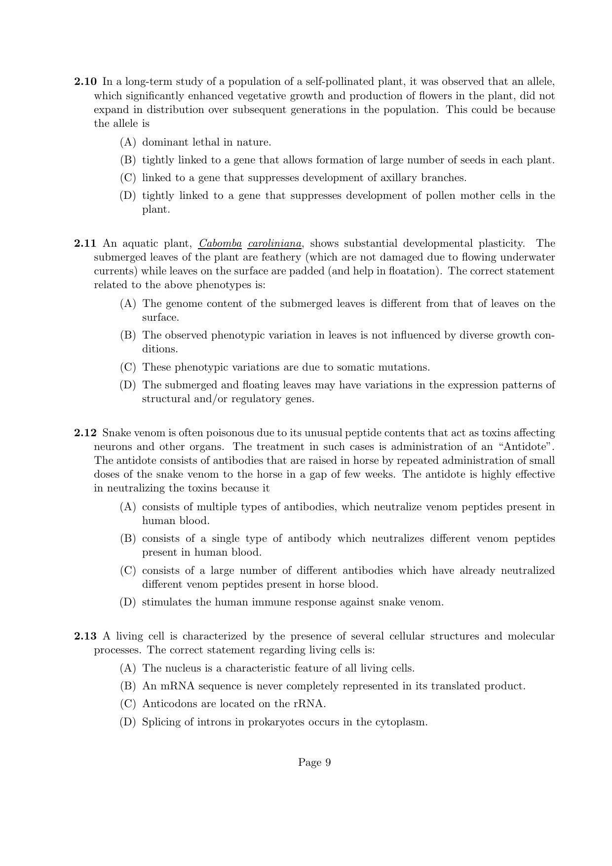 LPU NEST Question Papers 2015 SET A - Page 9