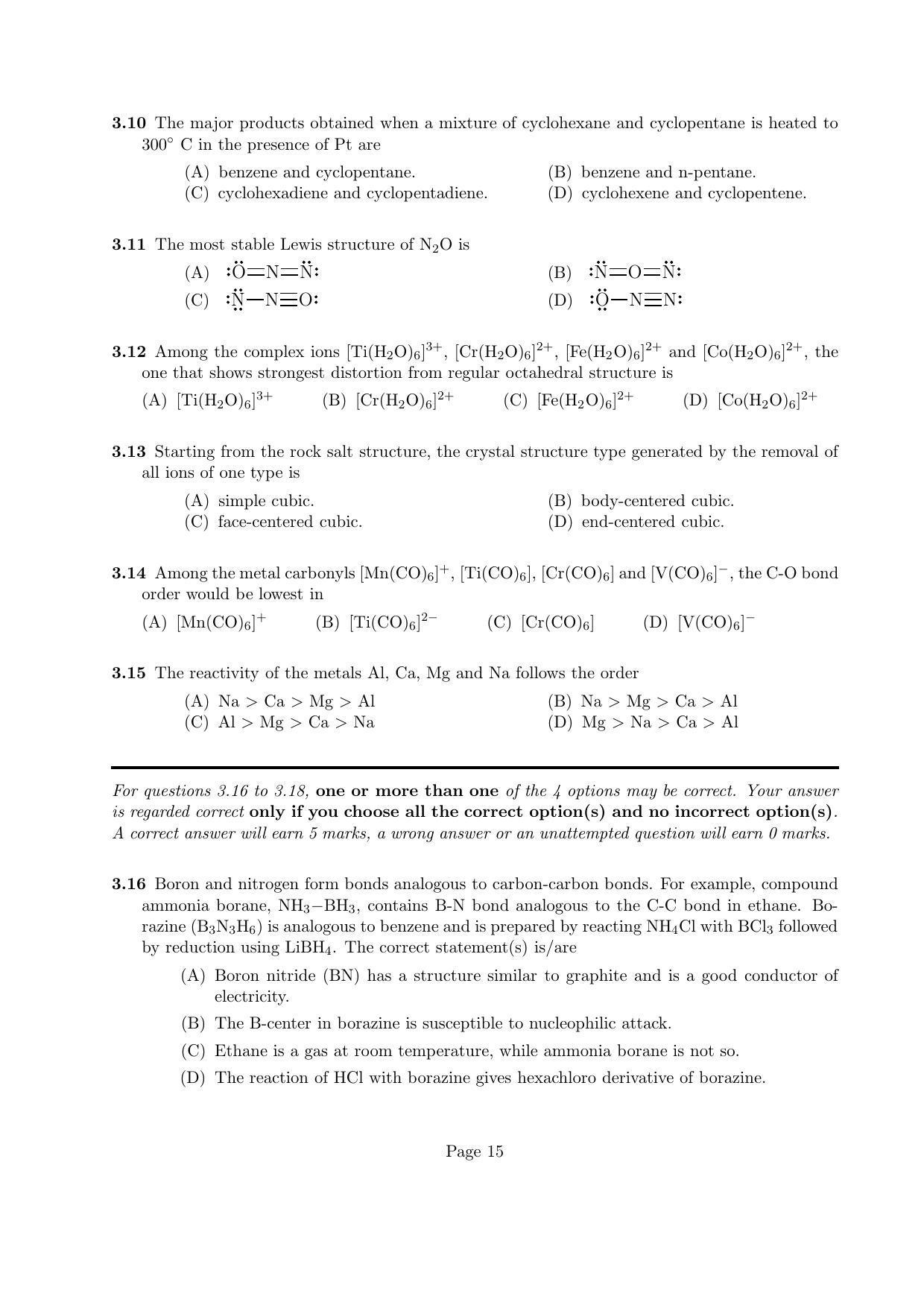 LPU NEST Question Papers 2015 SET A - Page 15