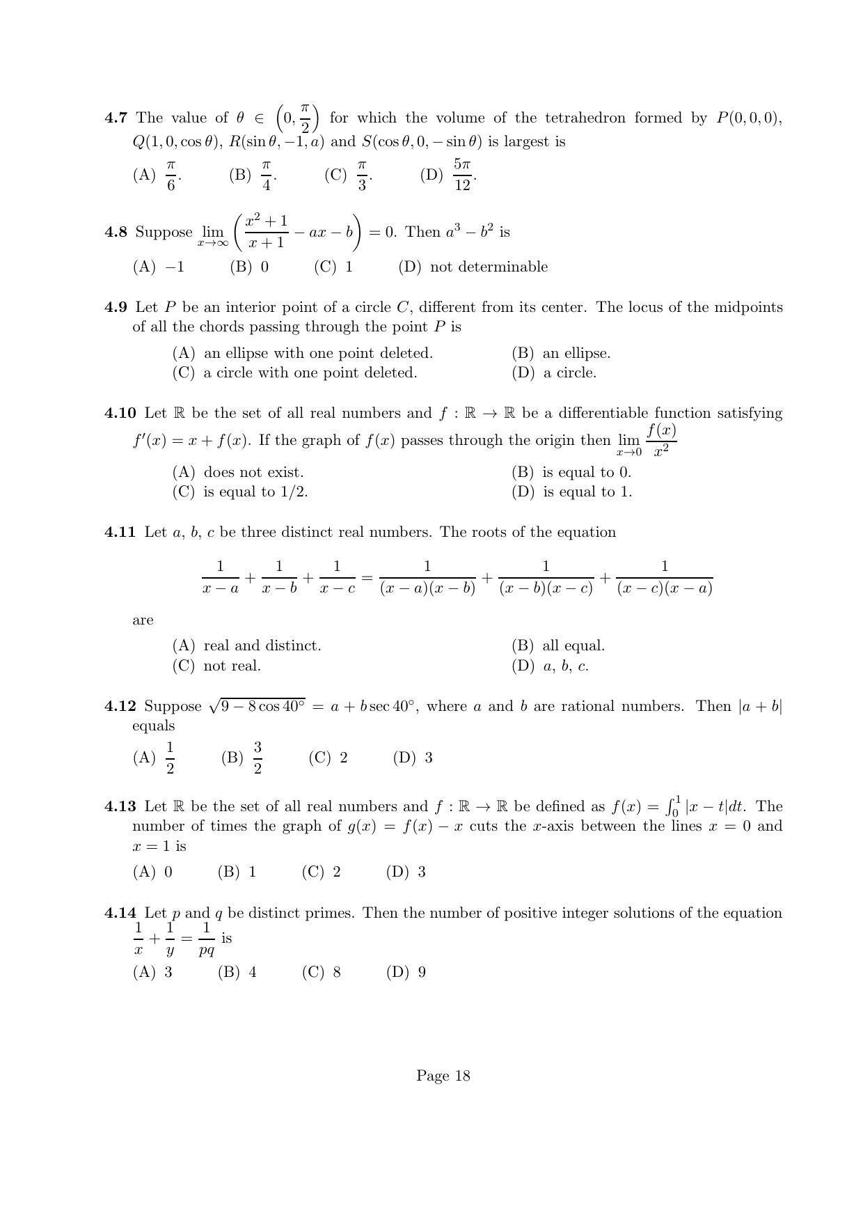LPU NEST Question Papers 2015 SET A - Page 18