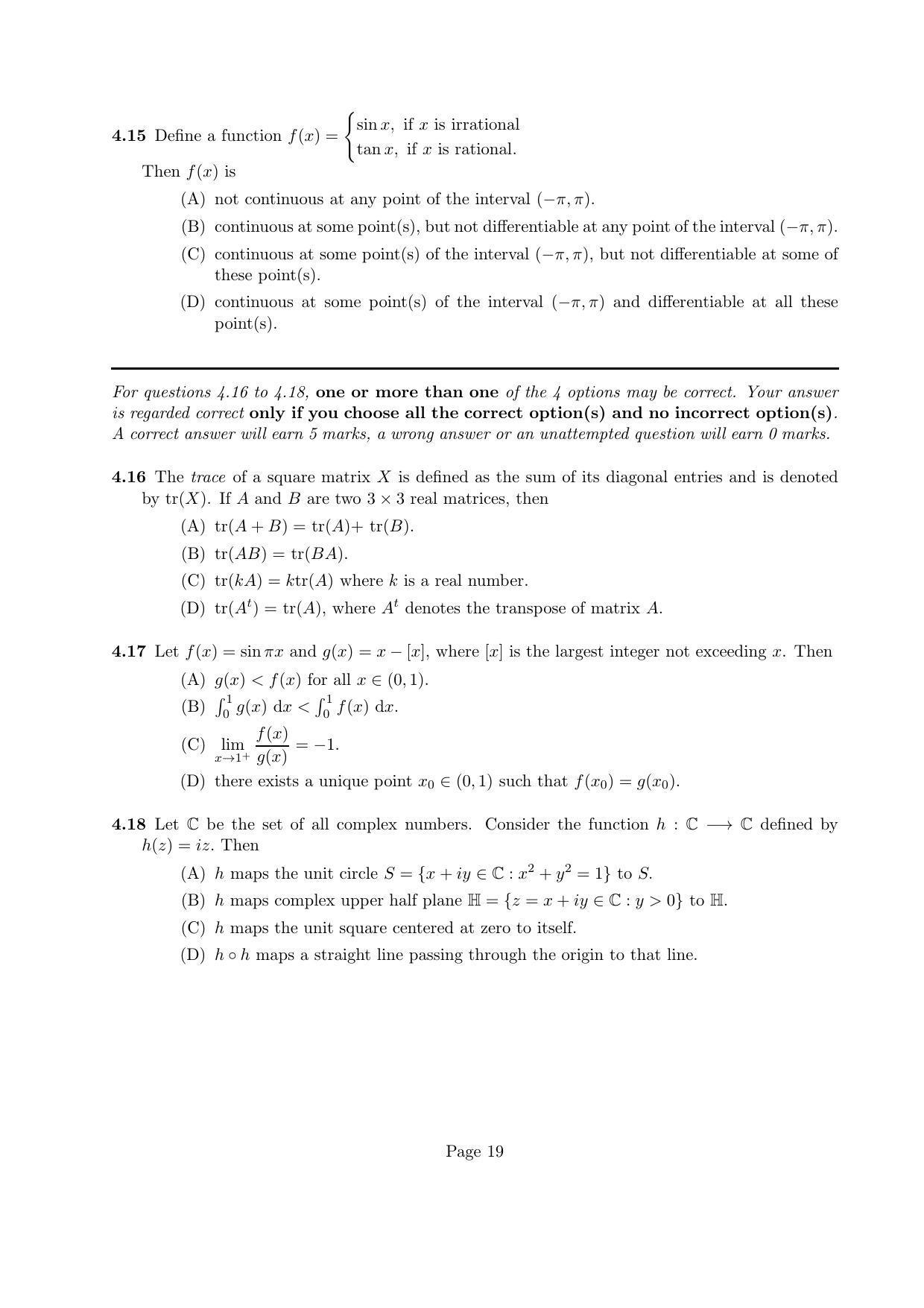 LPU NEST Question Papers 2015 SET A - Page 19