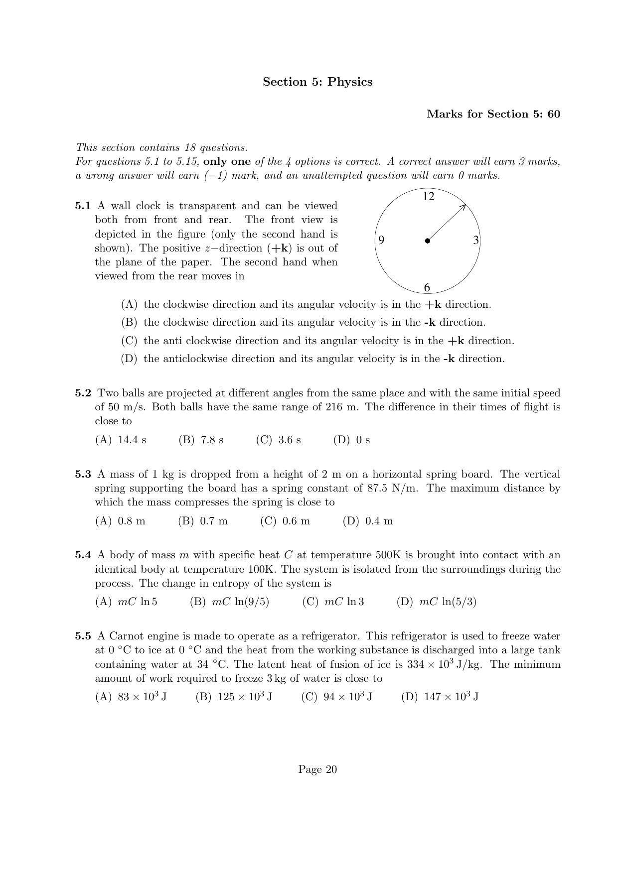 LPU NEST Question Papers 2015 SET A - Page 20
