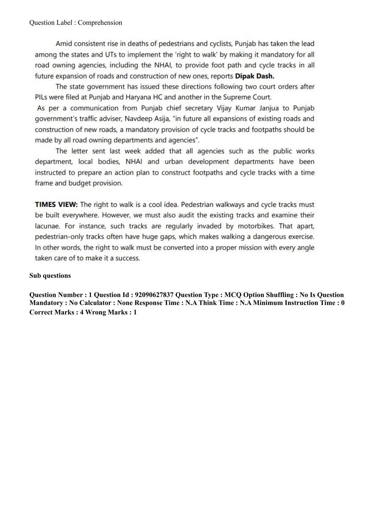 CUET PG 2023: COQP02 – Applied Geography and Geoinformatics (Eng) - Shift 1 (26-06-2023) Question Paper - Page 2