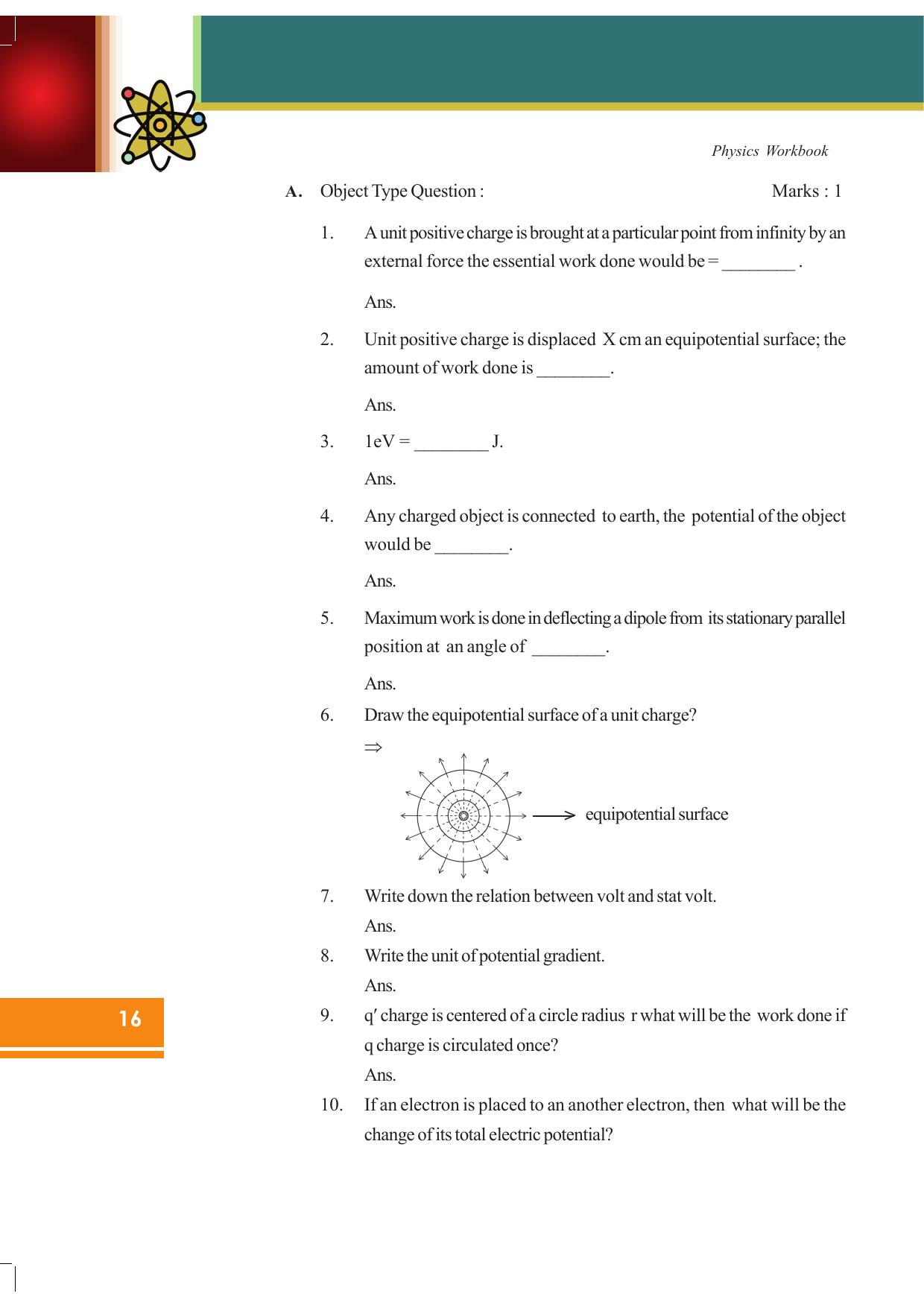 Tripura Board Class 12 Physics English Workbooks - Page 22
