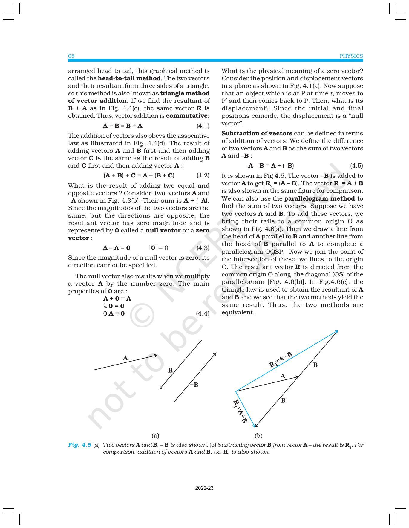 NCERT Book for Class 11 Physics Chapter 4 Motion in a Plane - Page 4