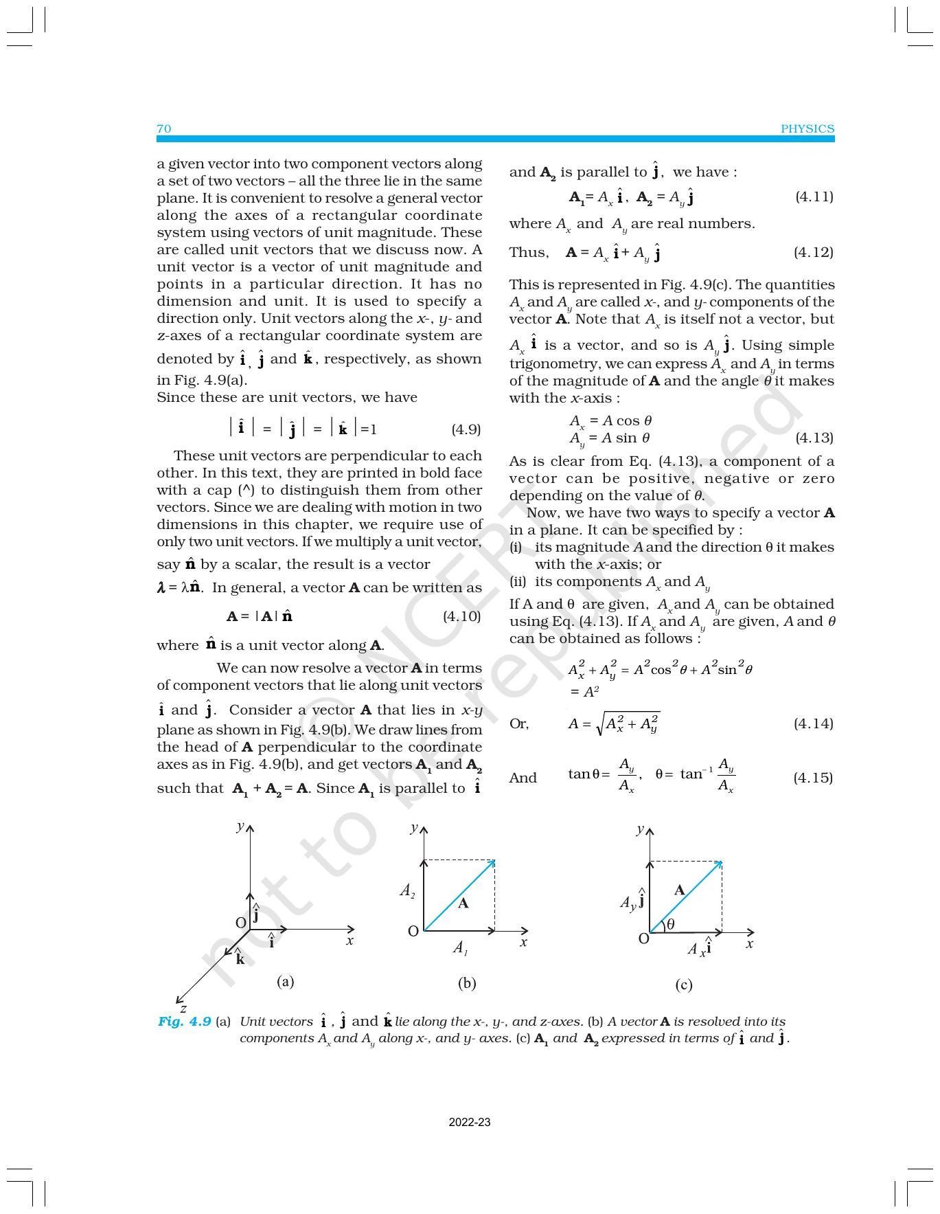 NCERT Book for Class 11 Physics Chapter 4 Motion in a Plane - Page 6