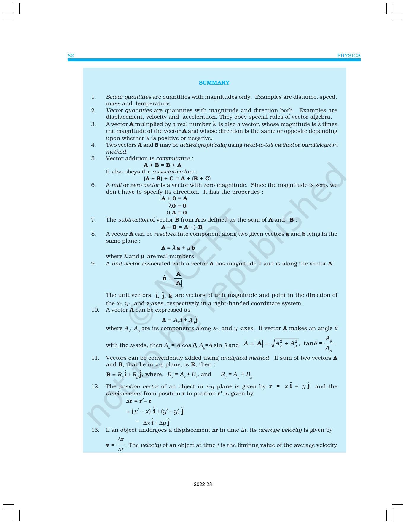 NCERT Book for Class 11 Physics Chapter 4 Motion in a Plane - Page 18