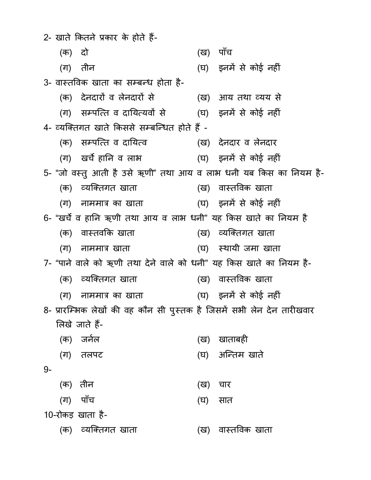 UP Board (UPMSP) Class 9 Commerce Question Bank - Page 4