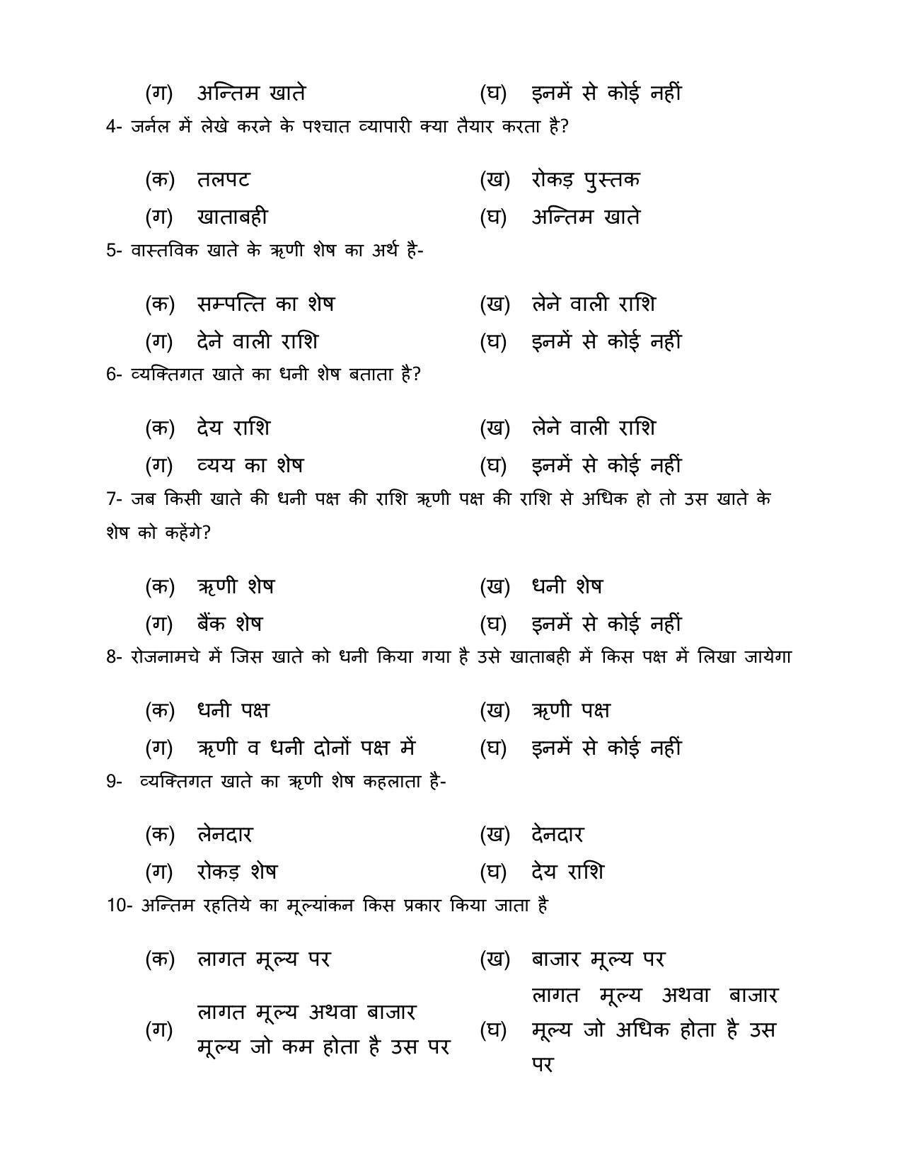 UP Board (UPMSP) Class 9 Commerce Question Bank - Page 6