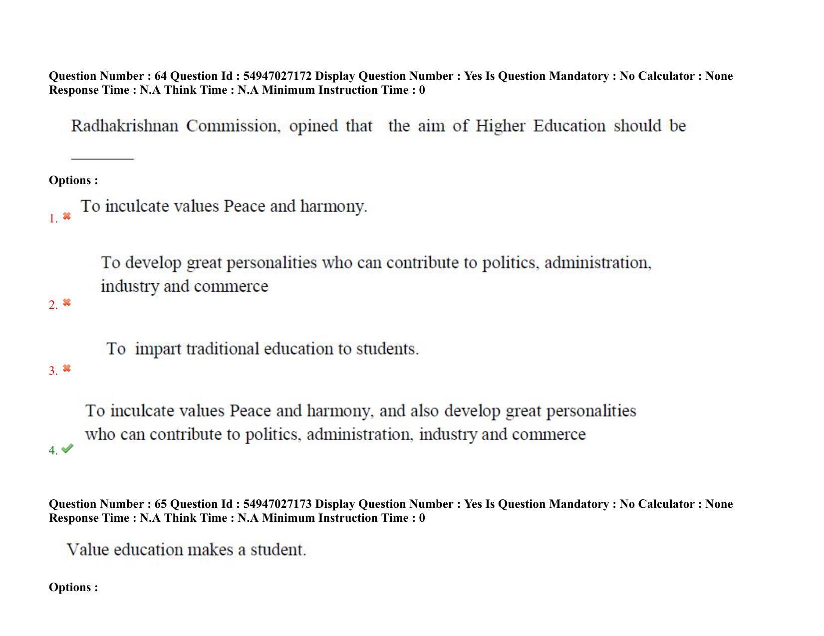 AP RCET 2022: Adult Education - 19-10-2022 (Wednesday) Session-I Question Paper With keys - Page 52