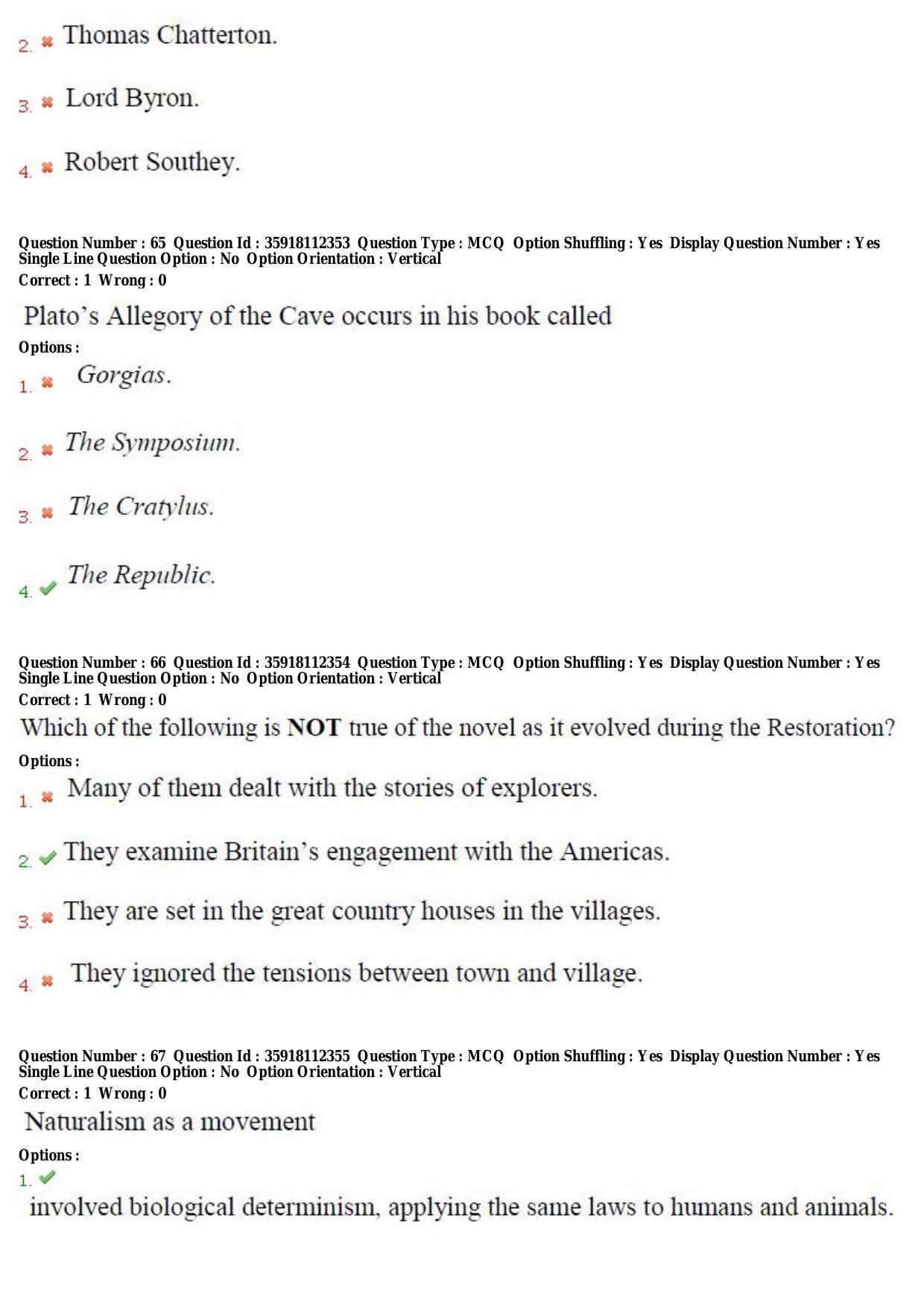 TS CPGET 2018 M.A. English (Shift 3) Question Paper with Answer Key - Page 26