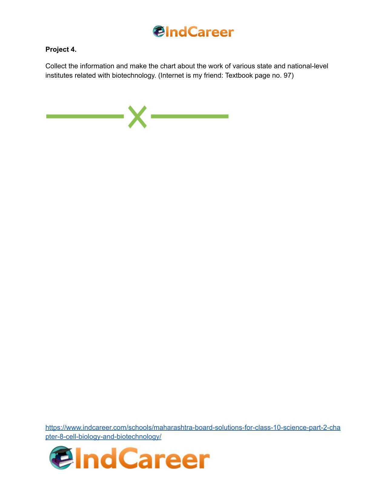 Maharashtra Board Solutions for Class 10- Science (Part 2): Chapter 8- Cell Biology and Biotechnology - Page 43