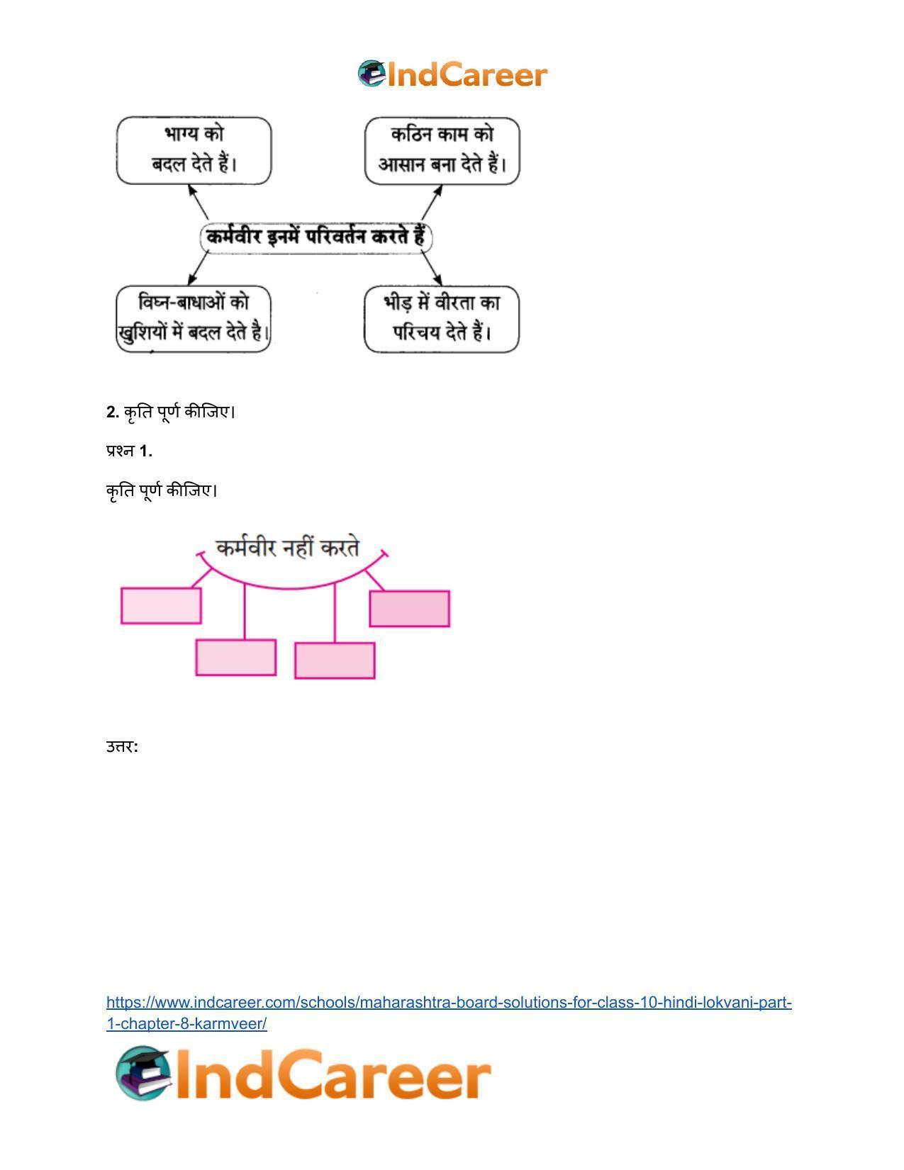 Maharashtra Board Solutions for Class 10- Hindi Lokvani (Part 1): Chapter 8- कर्मवीर - Page 3