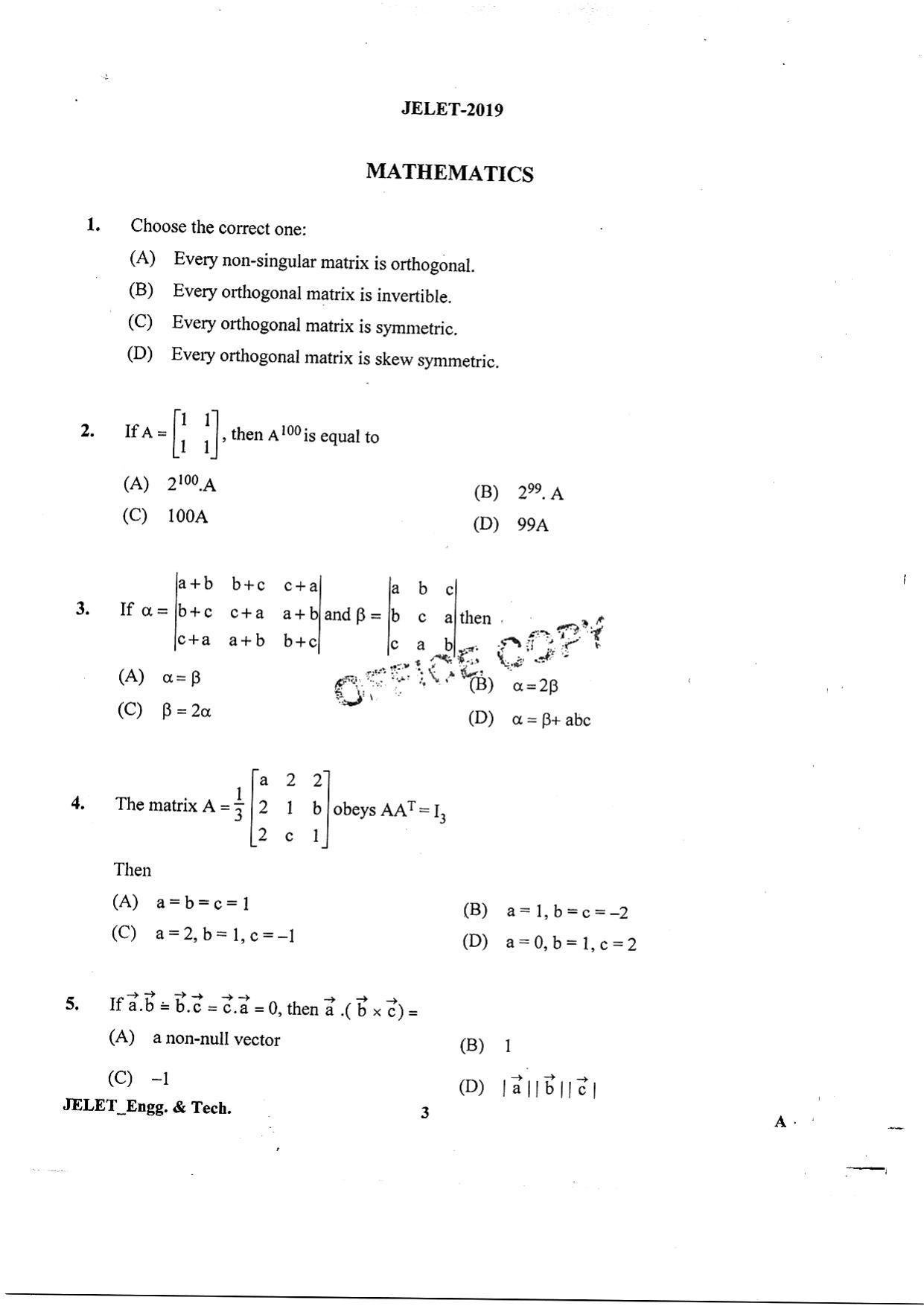 WBJEE  JELET 2019 ( Engg & Tech) - Page 2