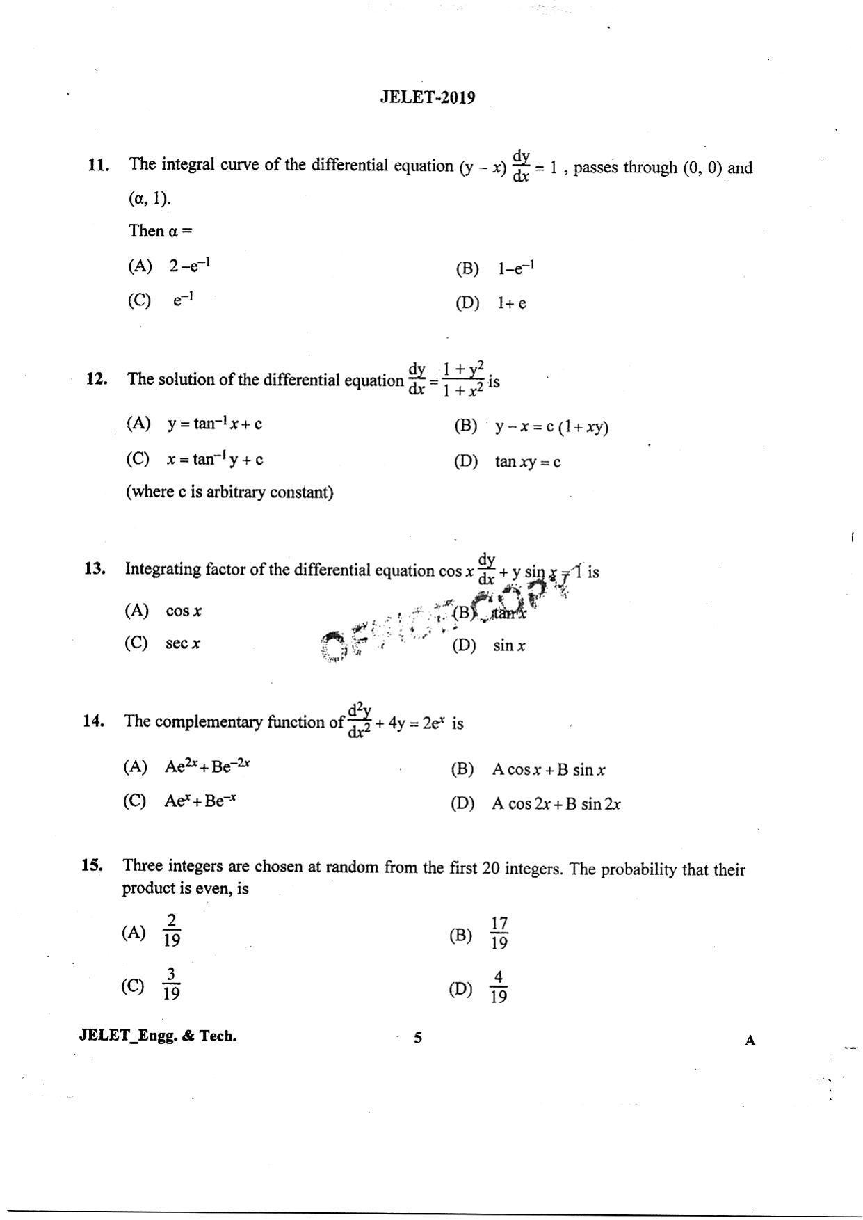 WBJEE  JELET 2019 ( Engg & Tech) - Page 4