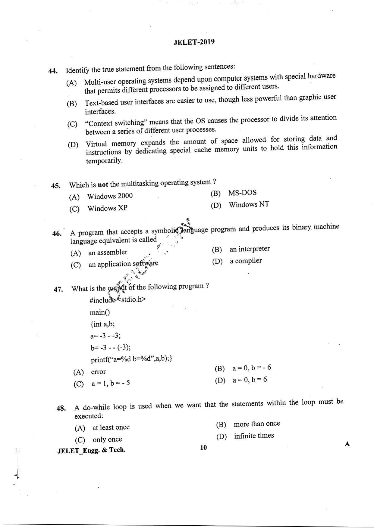 WBJEE  JELET 2019 ( Engg & Tech) - Page 9